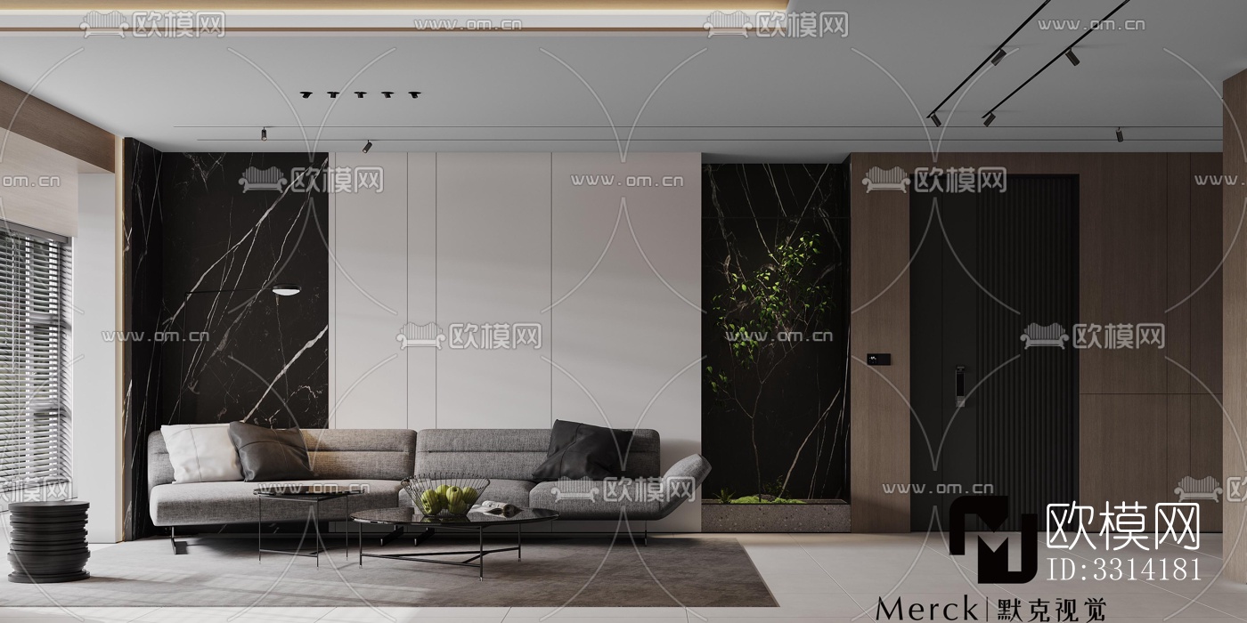 现代客餐厅效果图下载（渲染图13）