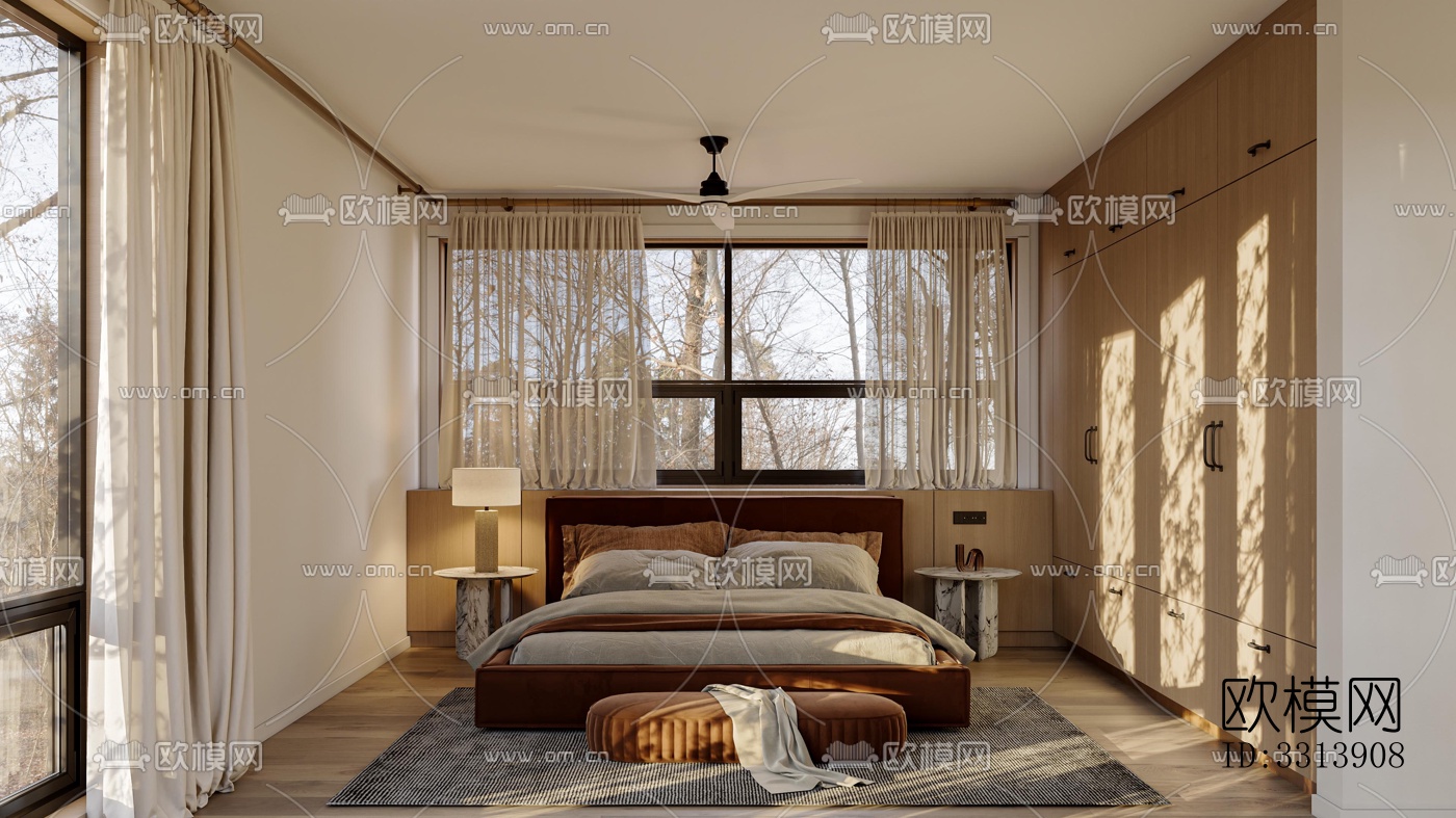 现代客餐厅效果图下载（渲染图3）