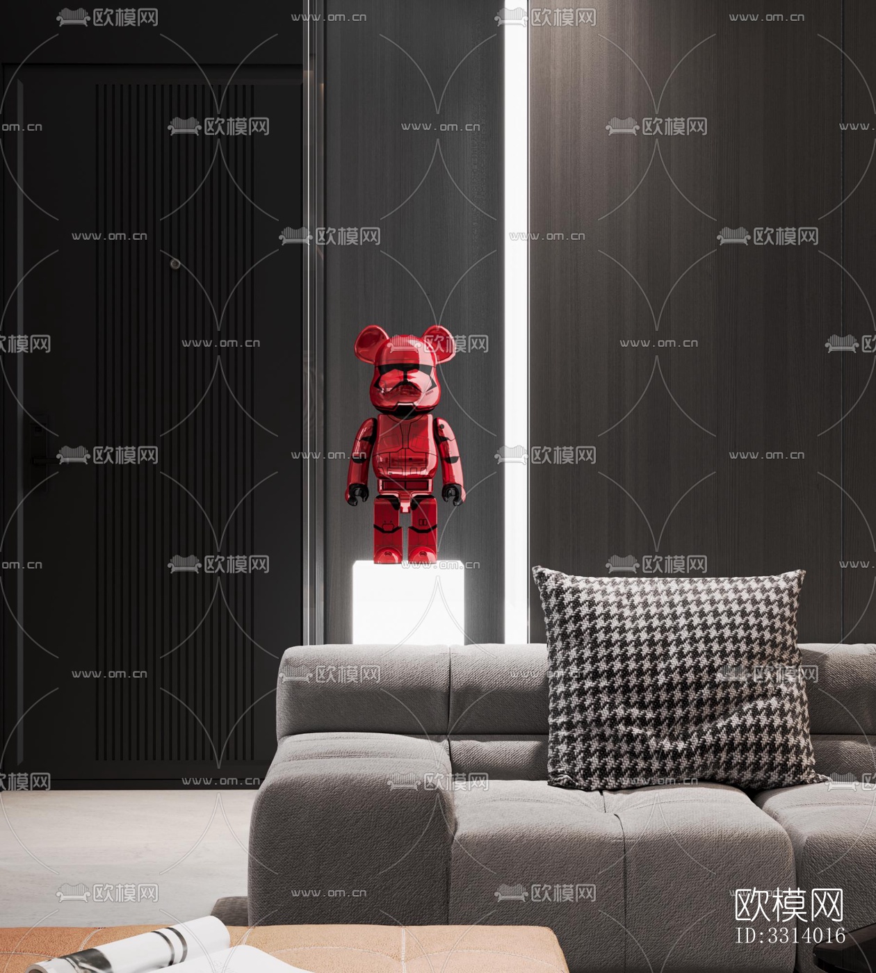 现代客餐厅效果图下载（渲染图8）