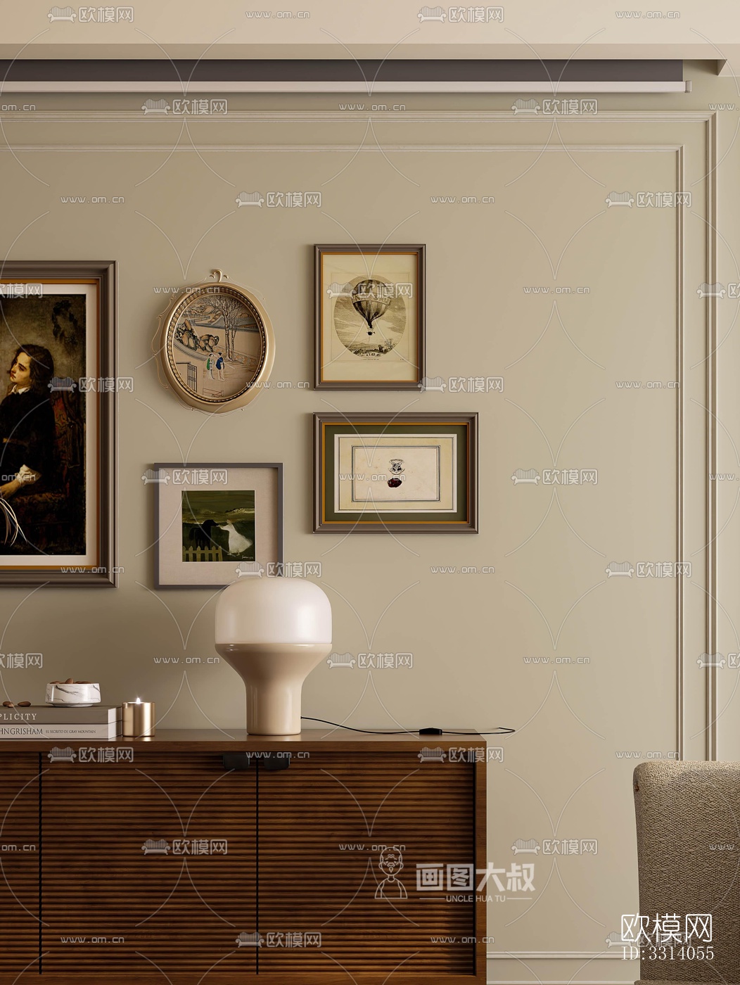 现代客餐厅效果图下载（渲染图4）