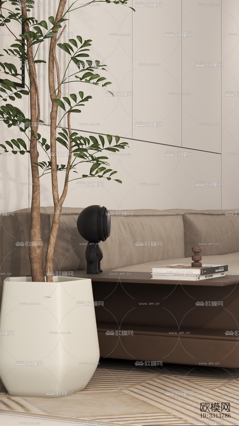 现代客餐厅效果图下载（渲染图10）