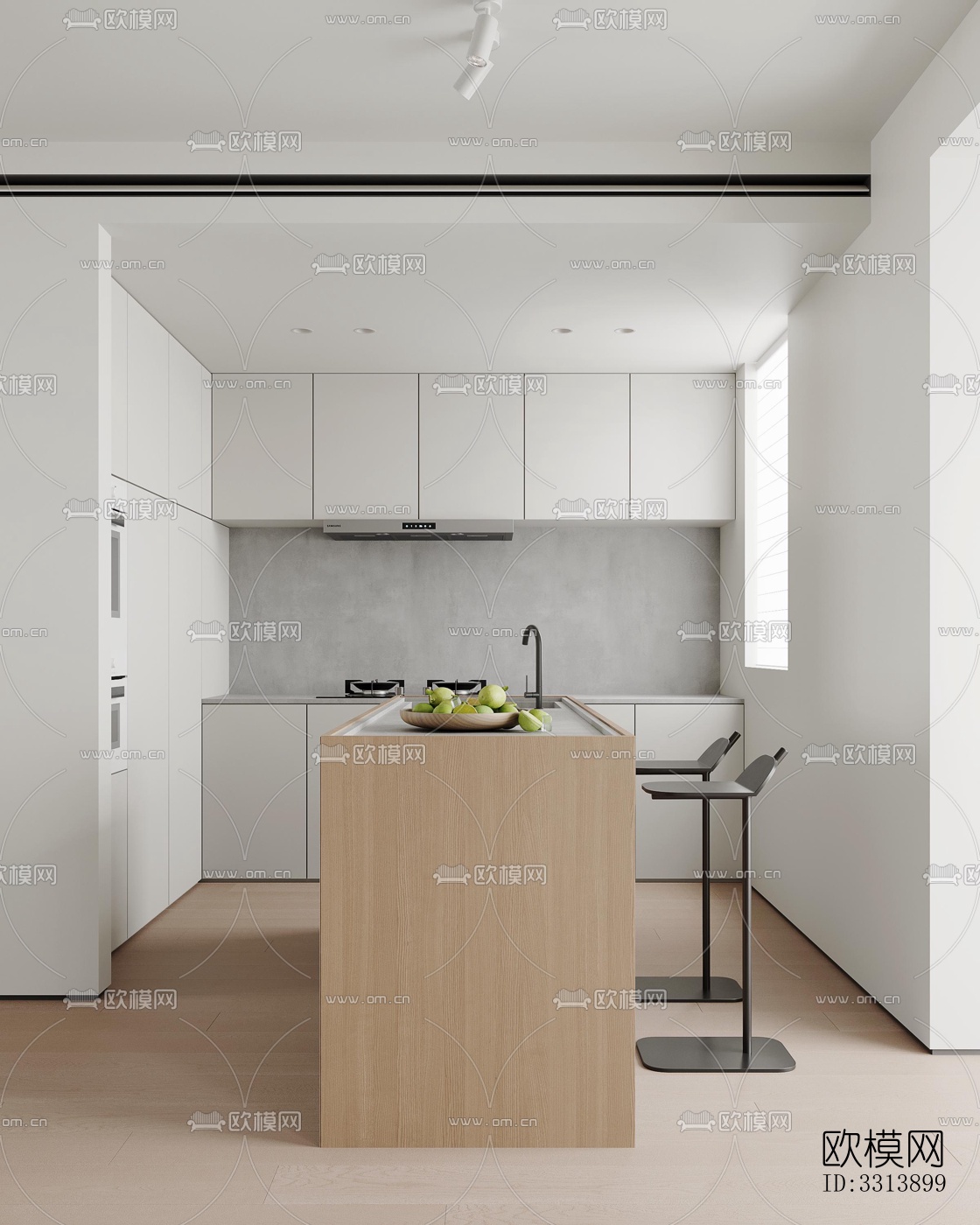 现代客餐厅效果图下载（渲染图7）