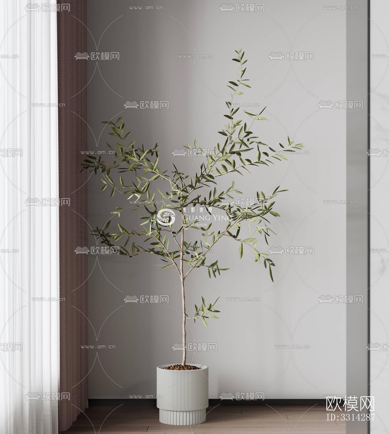 现代客餐厅效果图下载（渲染图9）