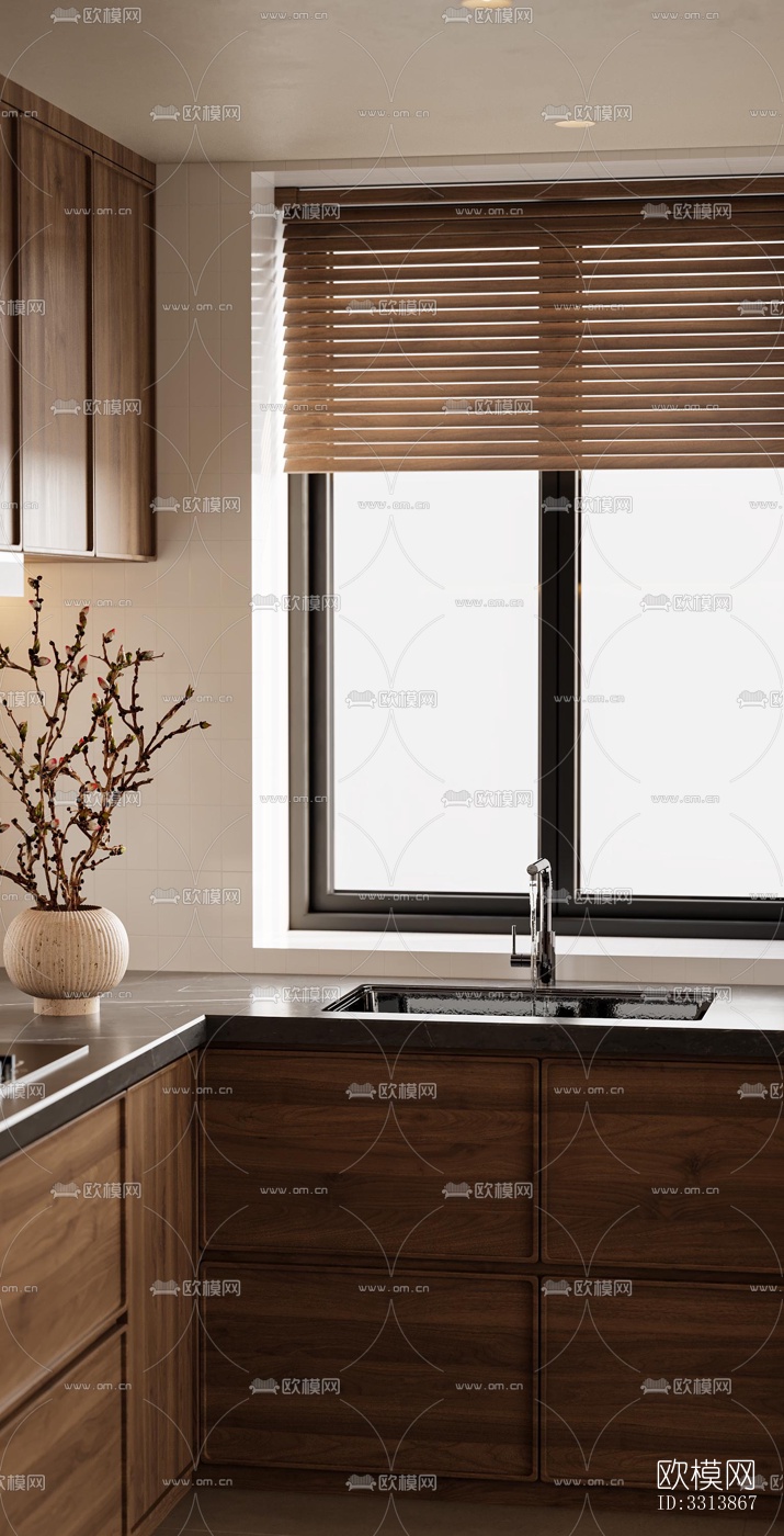 现代客餐厅效果图下载（渲染图3）