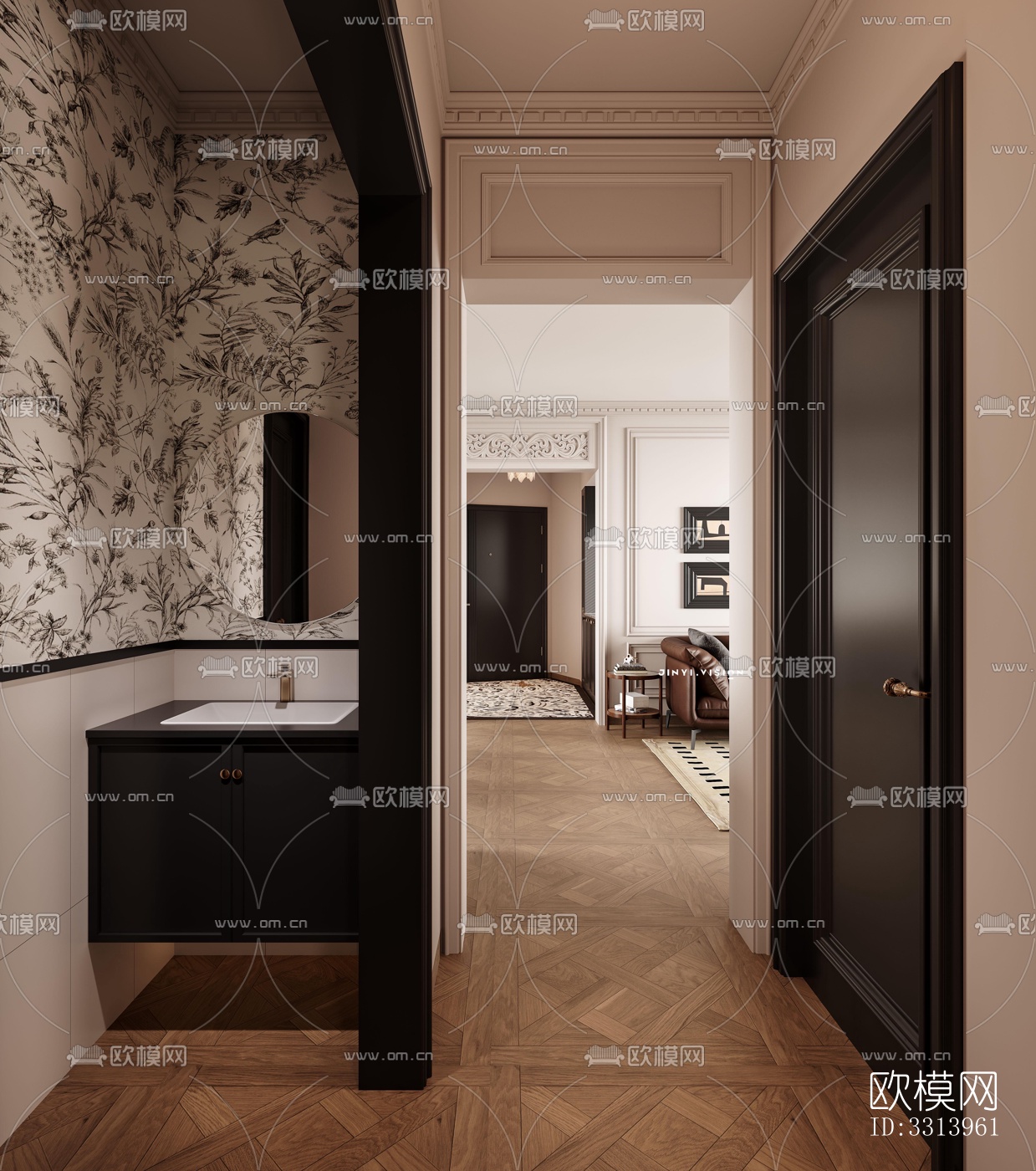 现代客餐厅效果图下载（渲染图4）