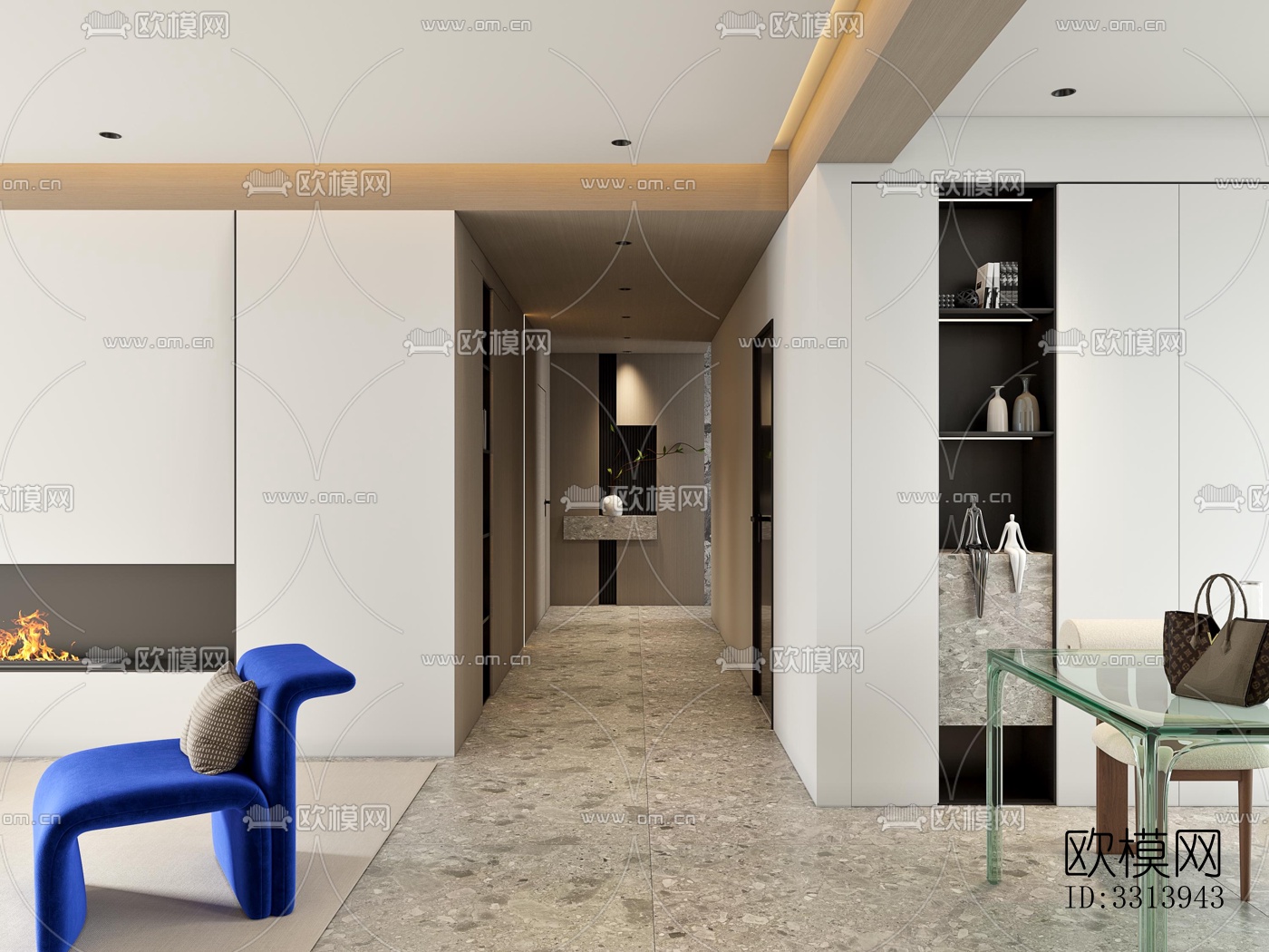 现代客餐厅效果图下载（渲染图5）