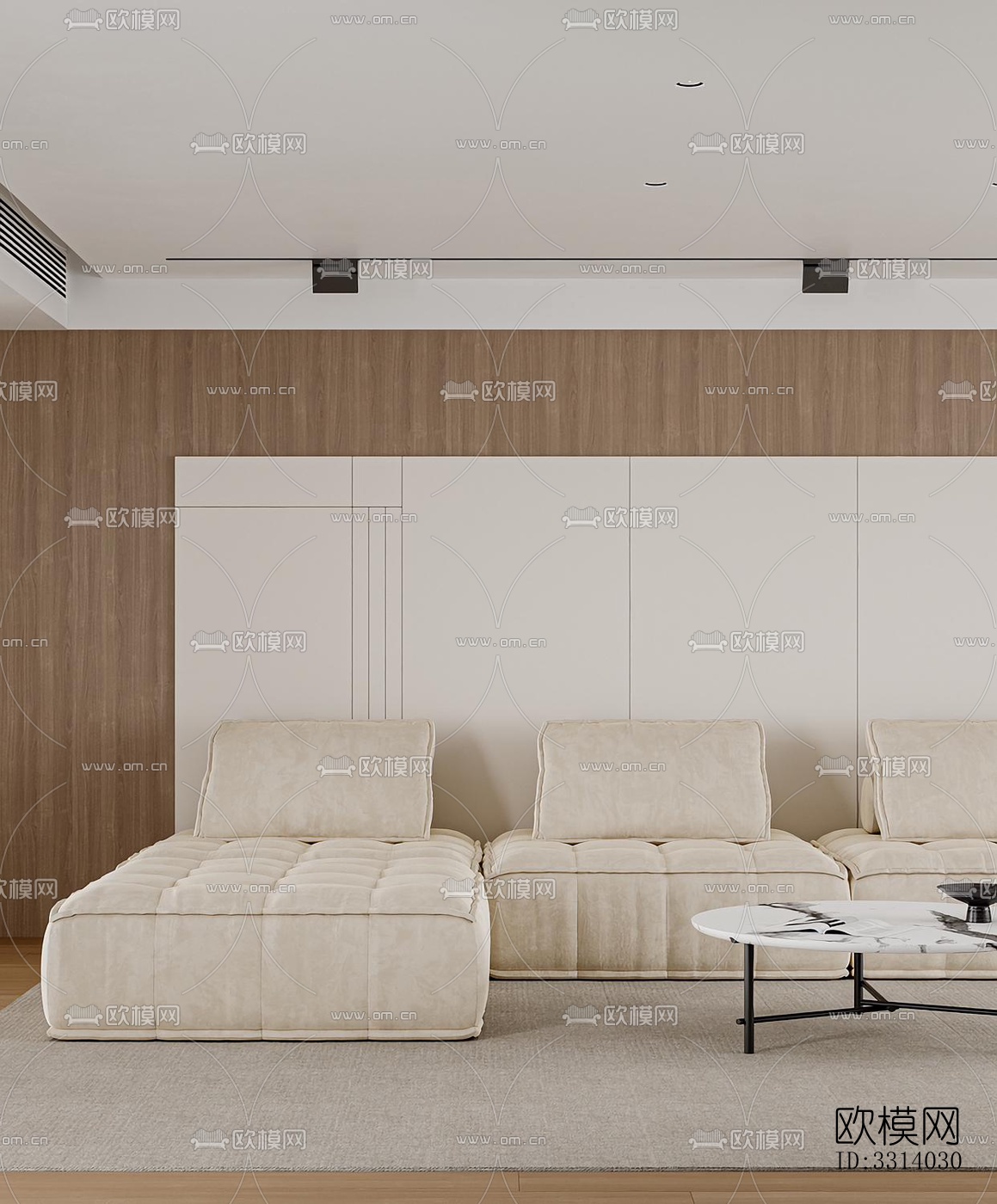 现代客餐厅效果图下载（渲染图5）