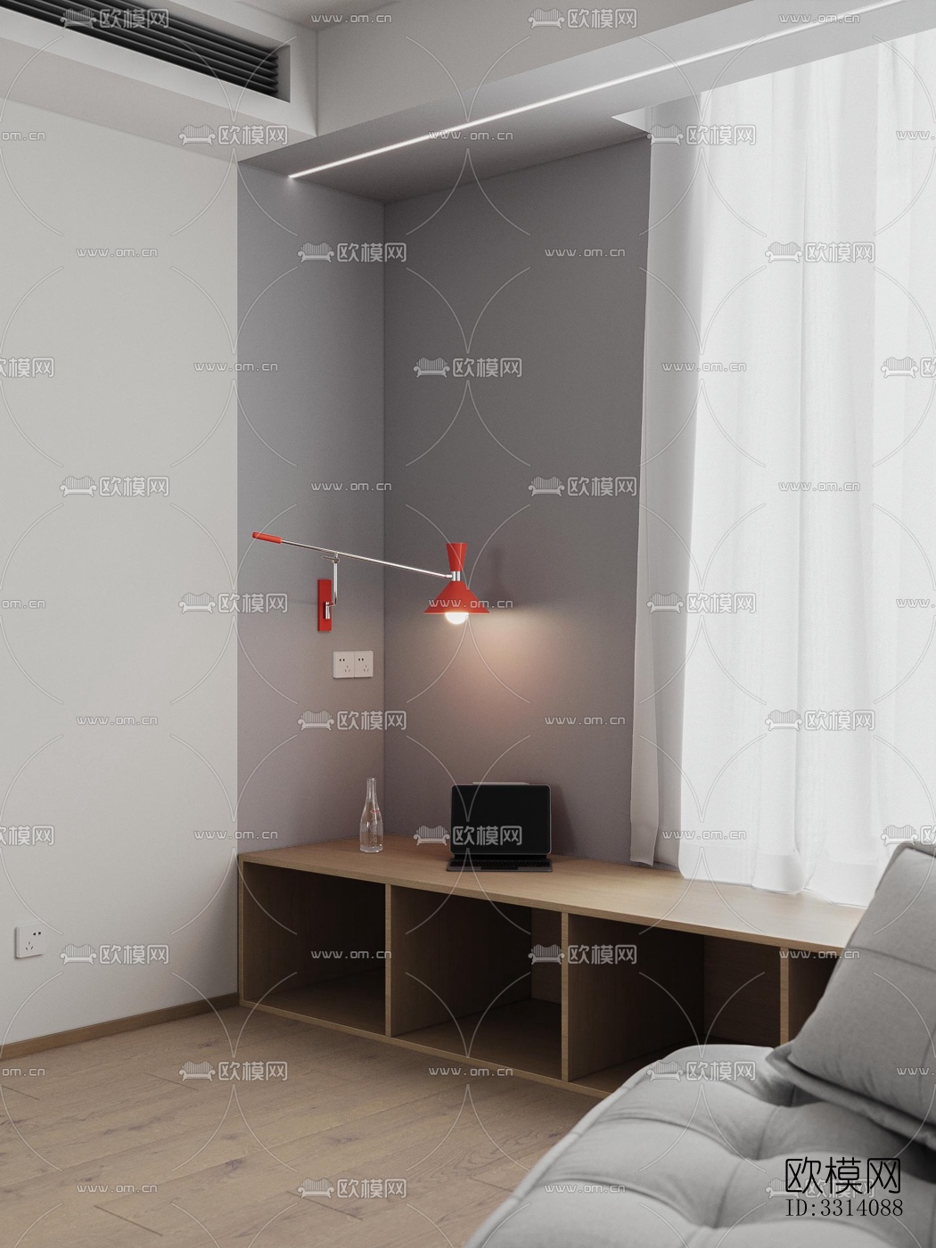 现代客餐厅效果图下载（渲染图9）