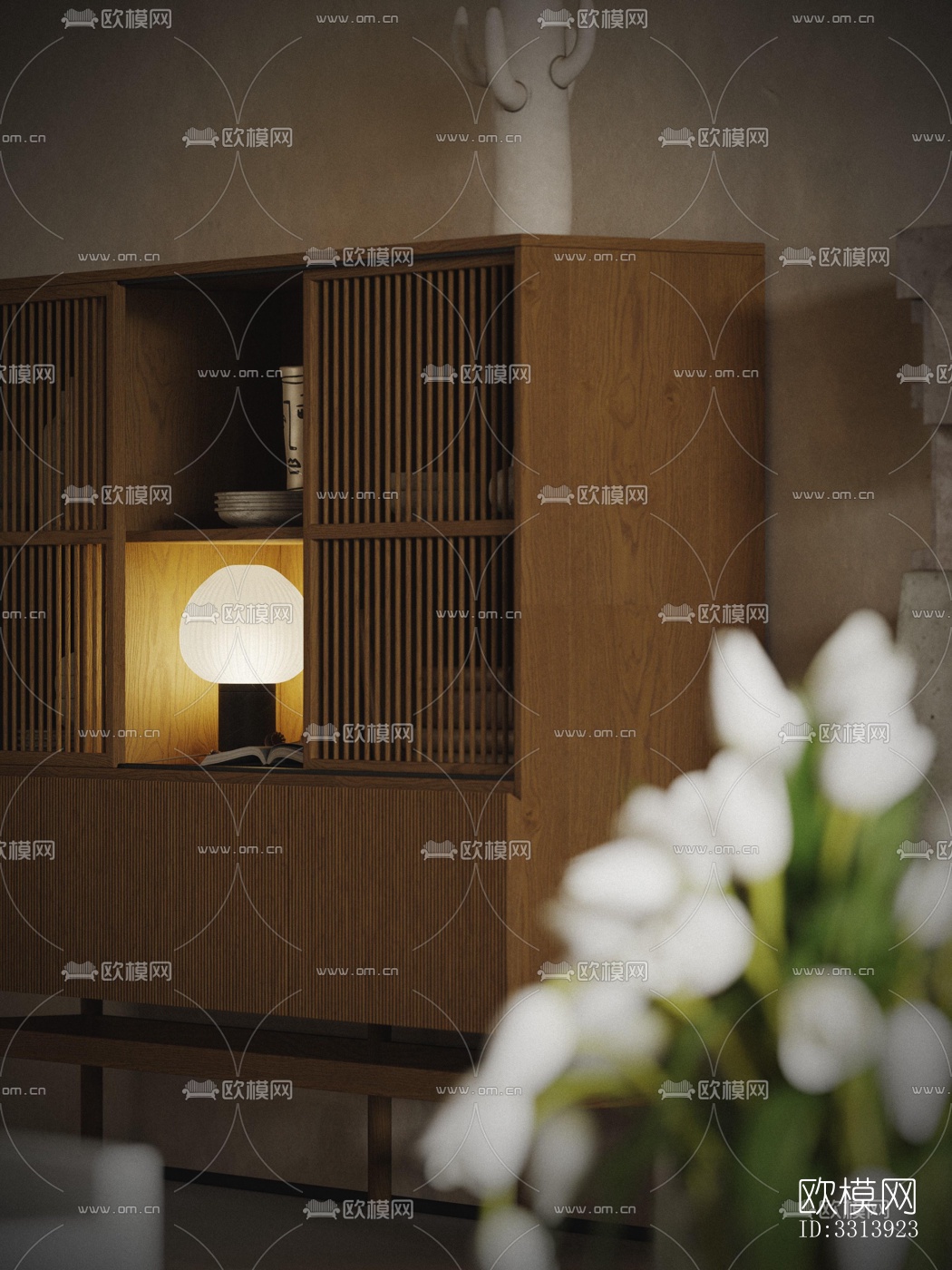 现代客餐厅效果图下载（渲染图6）