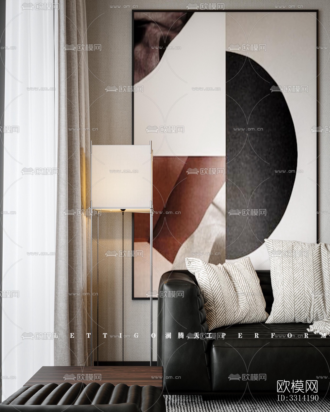 现代客餐厅效果图下载（渲染图8）