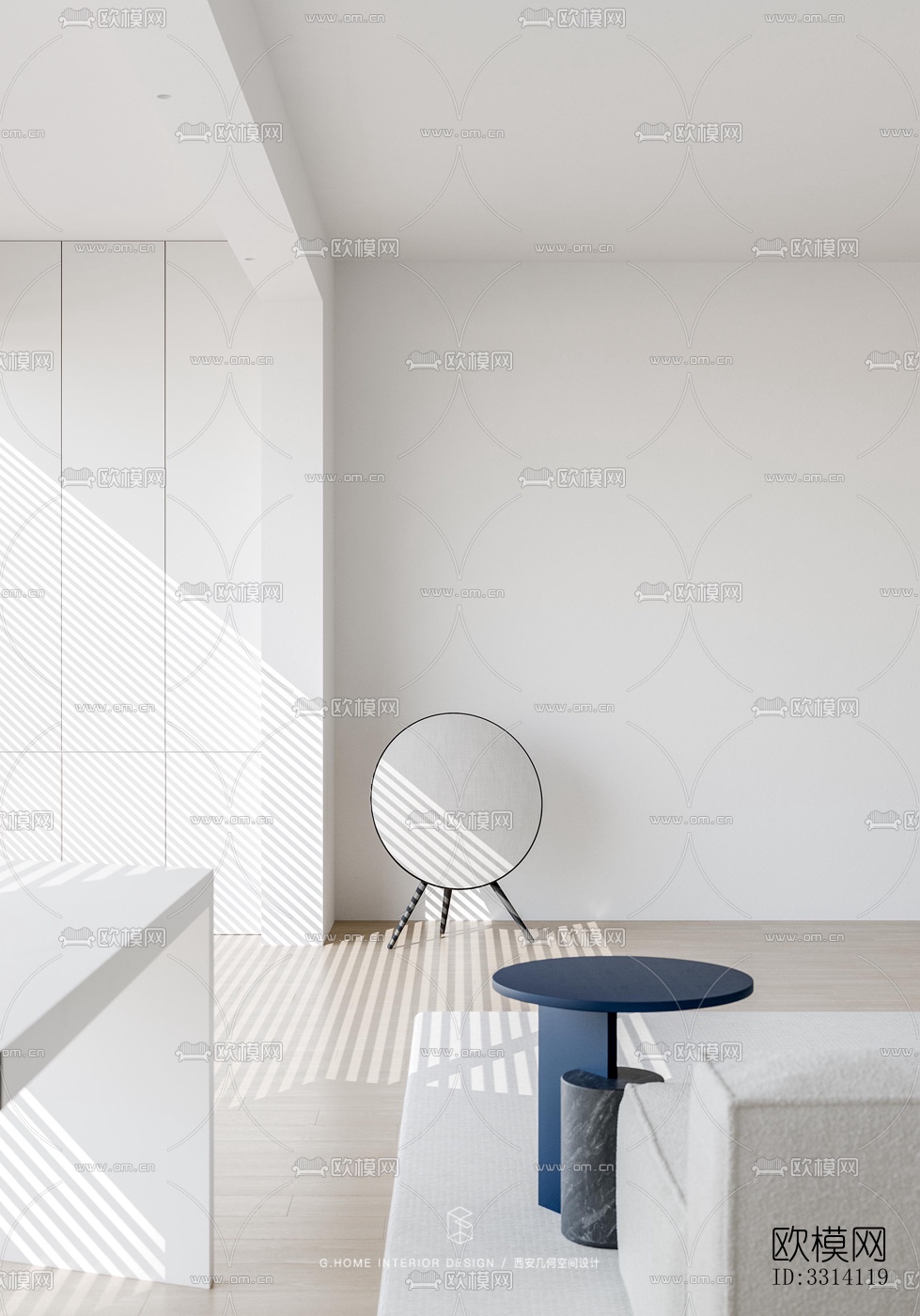 现代客餐厅效果图下载（渲染图2）