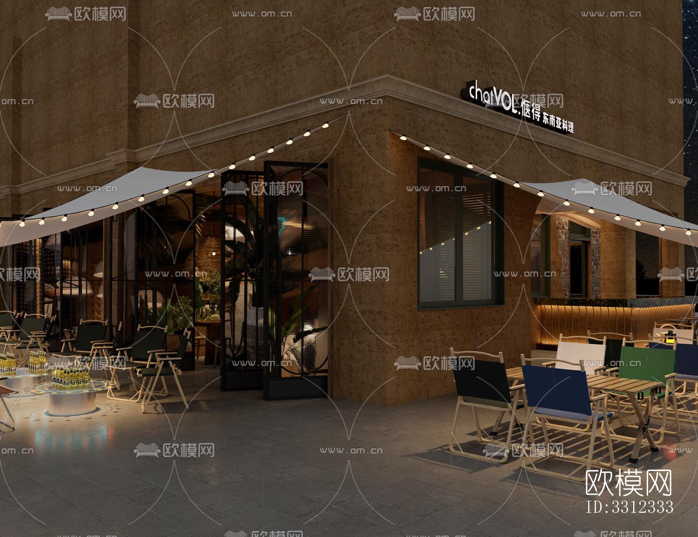 东南亚日韩料理效果图下载（渲染图2）