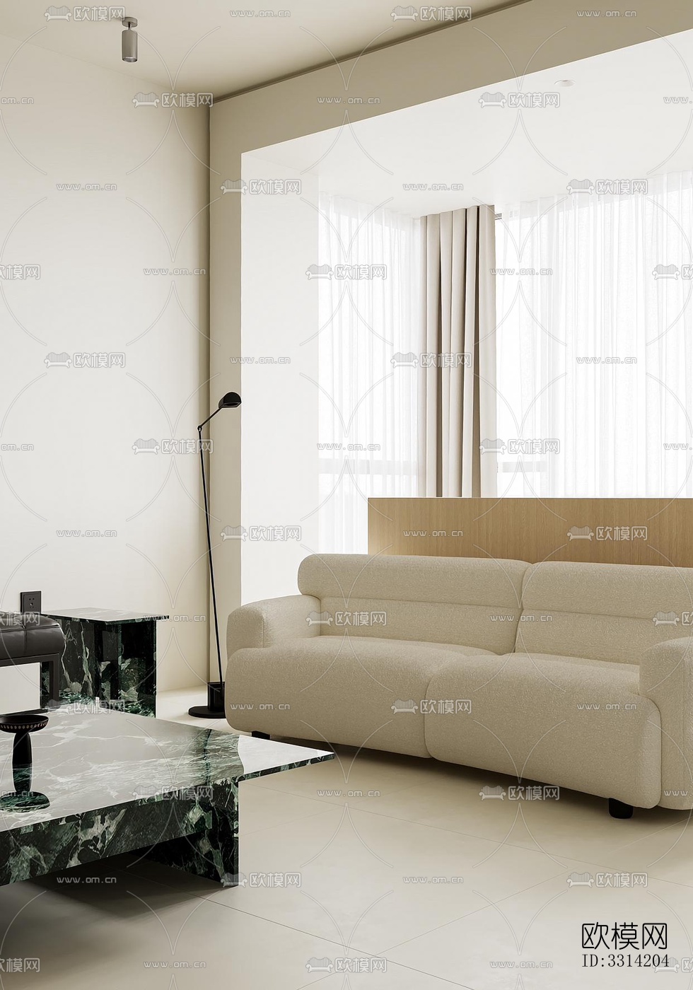 现代客餐厅效果图下载（渲染图9）