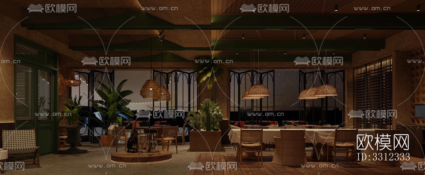 东南亚日韩料理效果图下载（渲染图1）