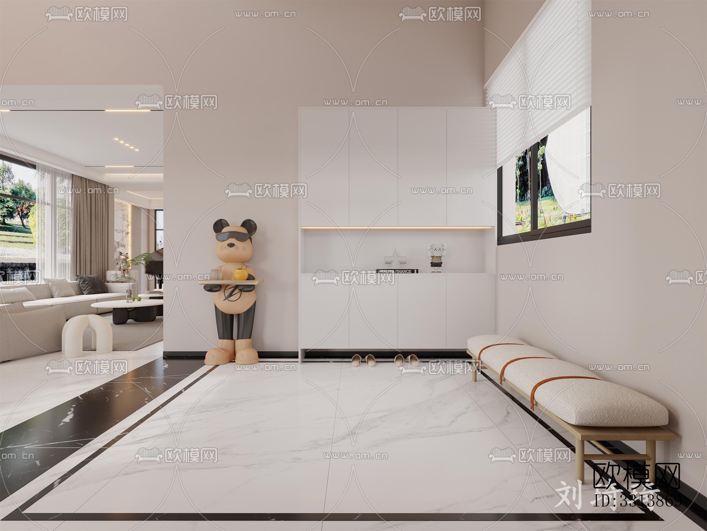 现代客餐厅效果图下载（渲染图7）