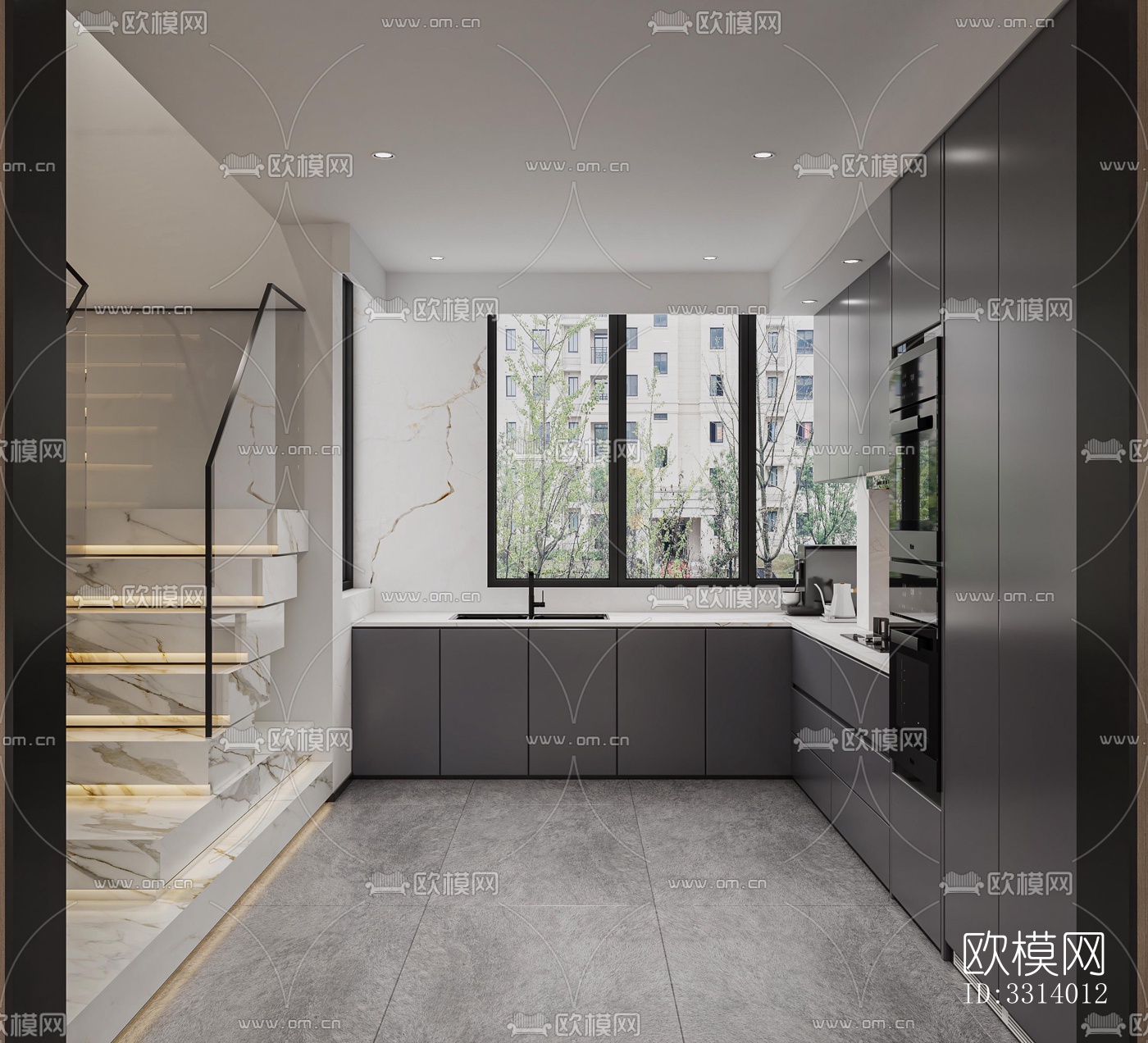 现代客餐厅效果图下载（渲染图15）