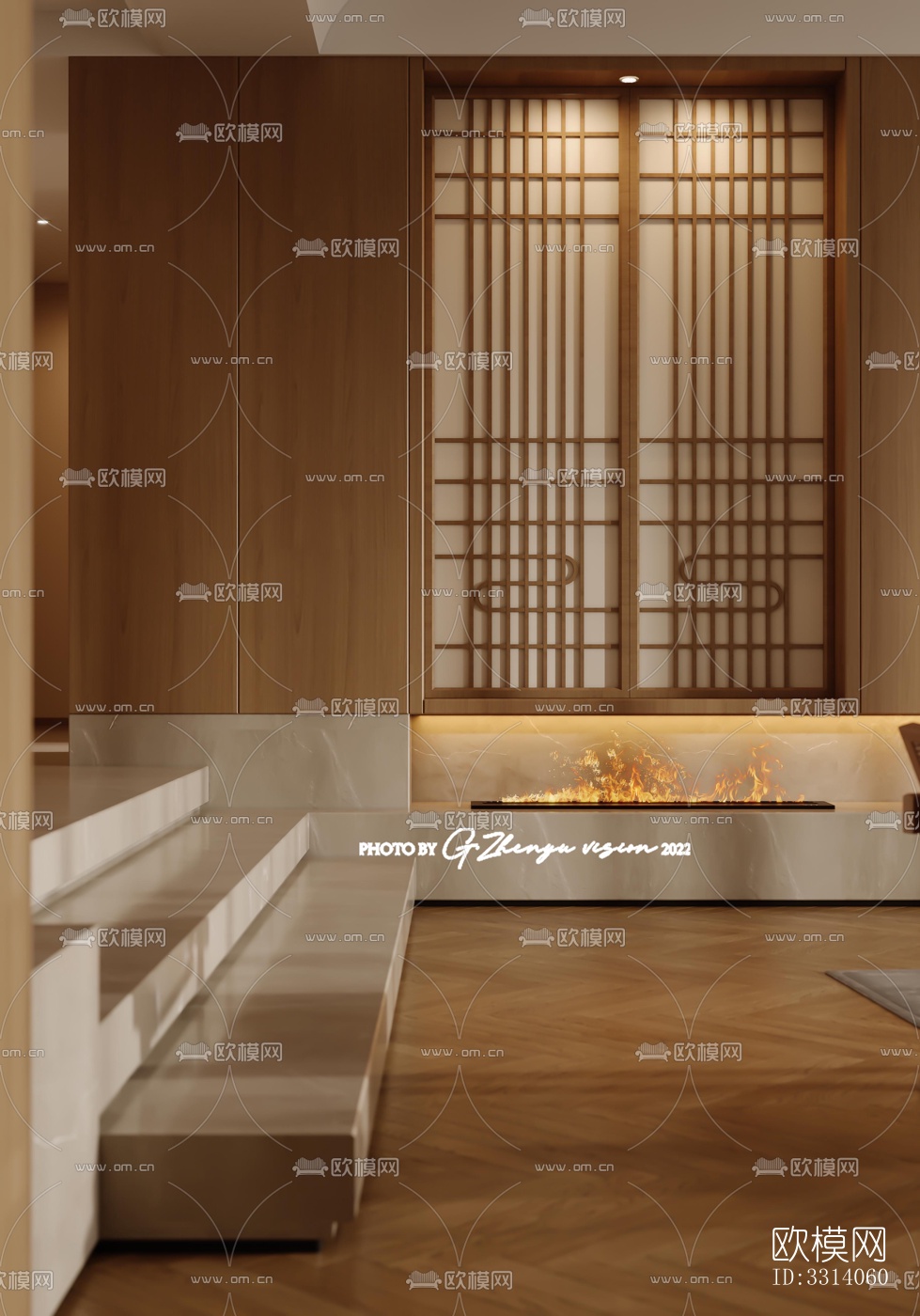 现代客餐厅效果图下载（渲染图5）