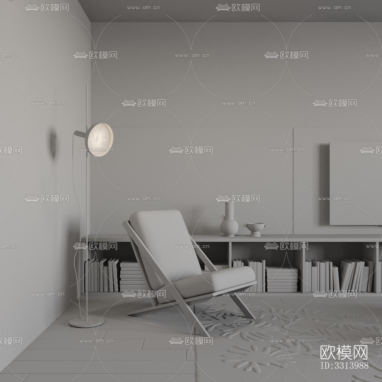 现代客餐厅效果图下载（渲染图3）