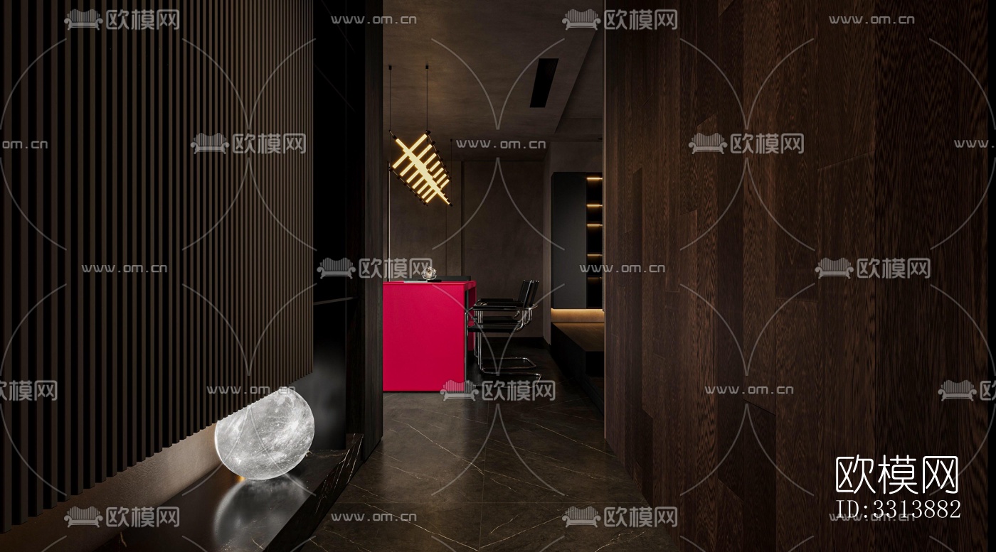 现代客餐厅效果图下载（渲染图2）