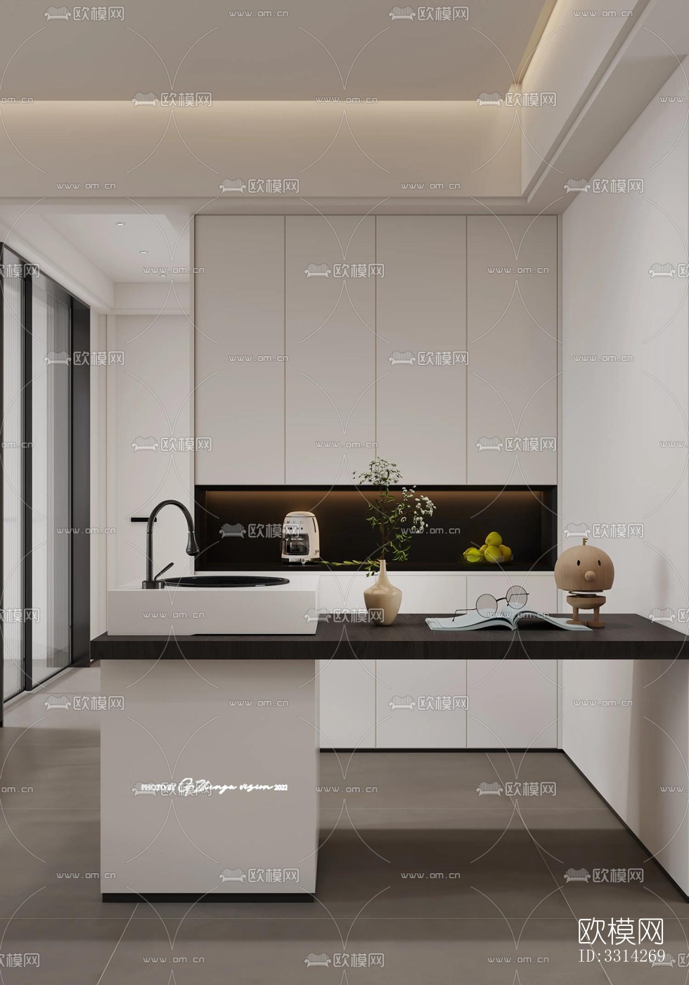 现代客餐厅效果图下载（渲染图5）