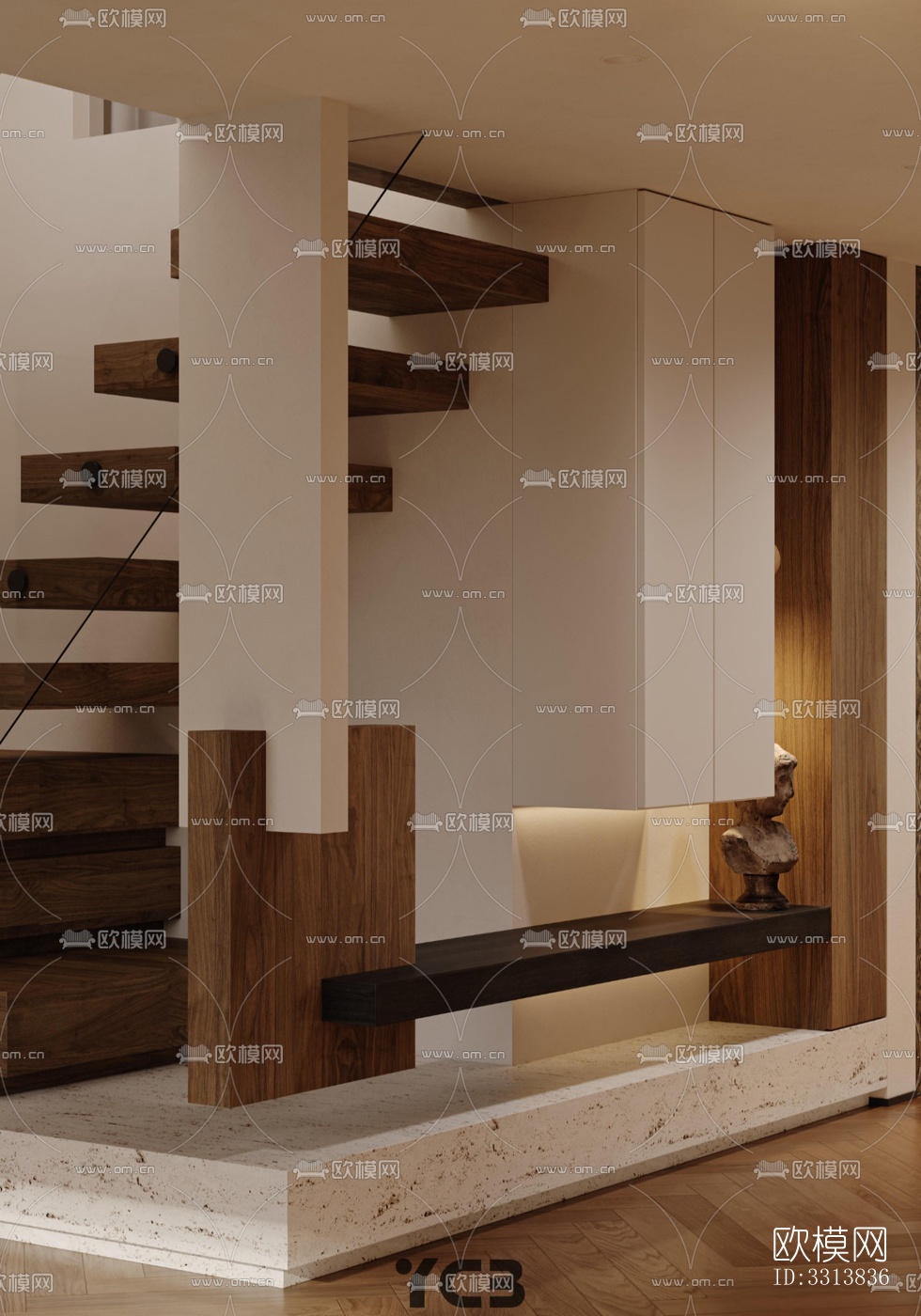 现代客餐厅效果图下载（渲染图8）