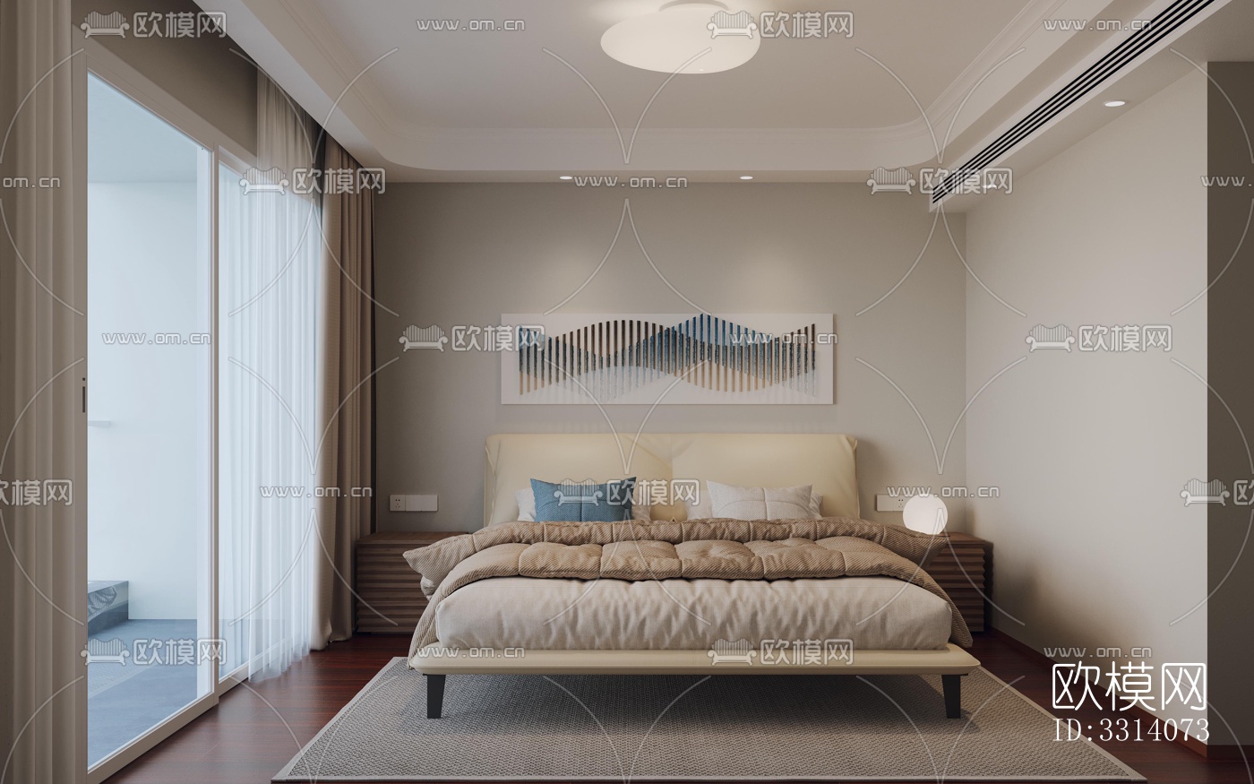 现代客餐厅效果图下载（渲染图4）