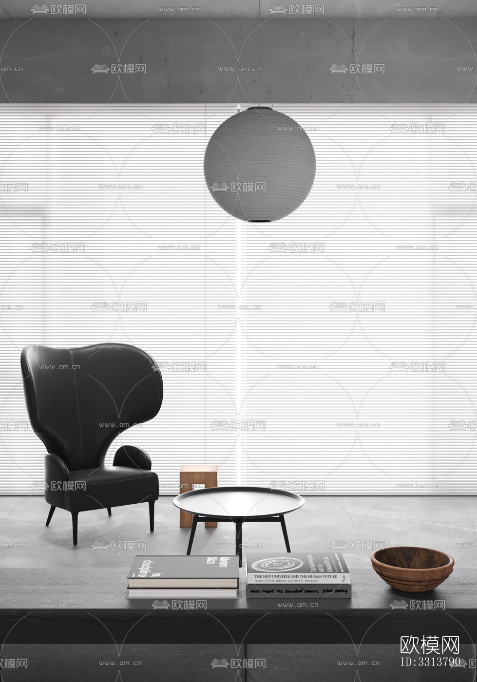 现代客餐厅效果图下载（渲染图3）