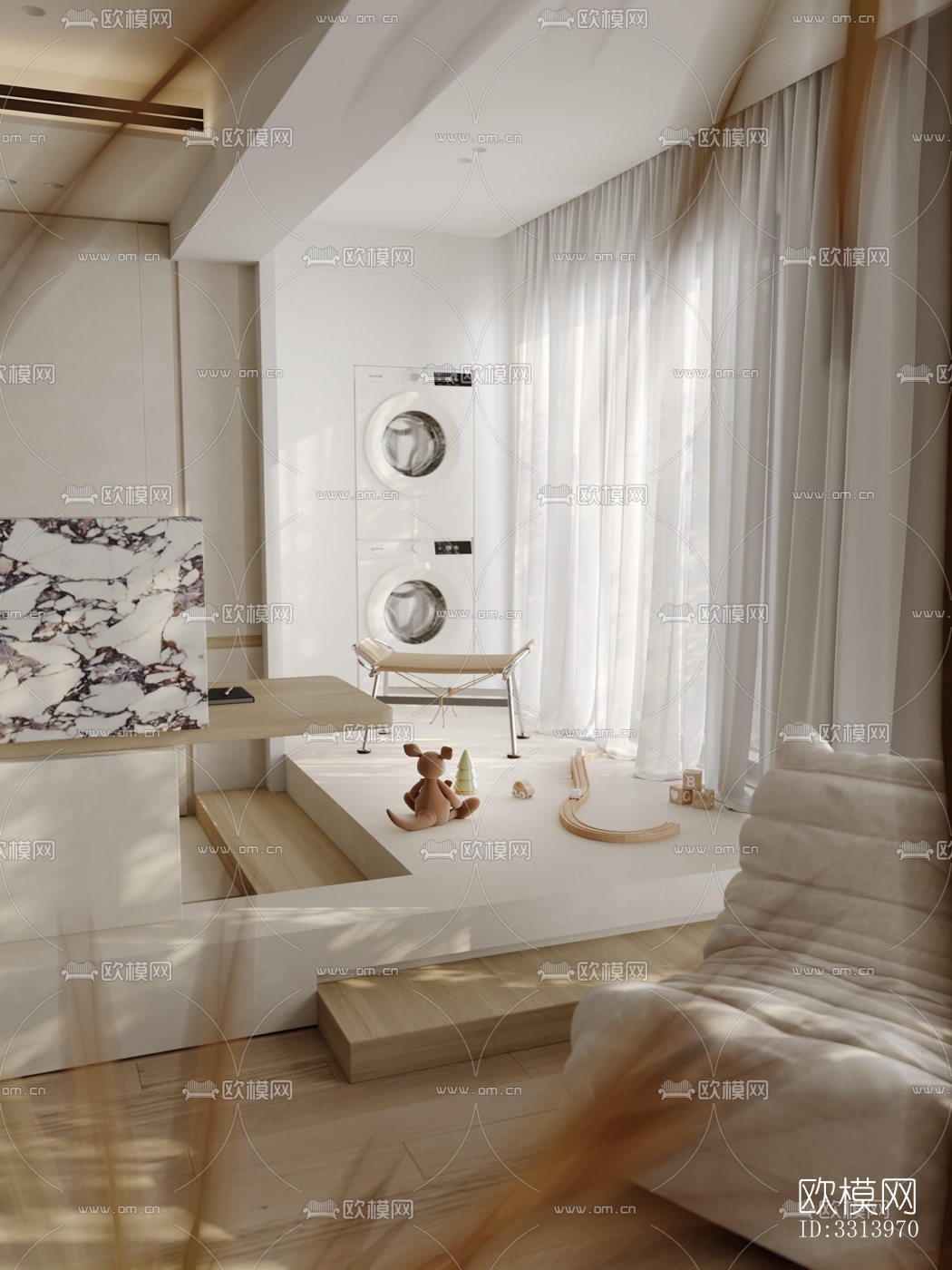 现代客餐厅效果图下载（渲染图14）