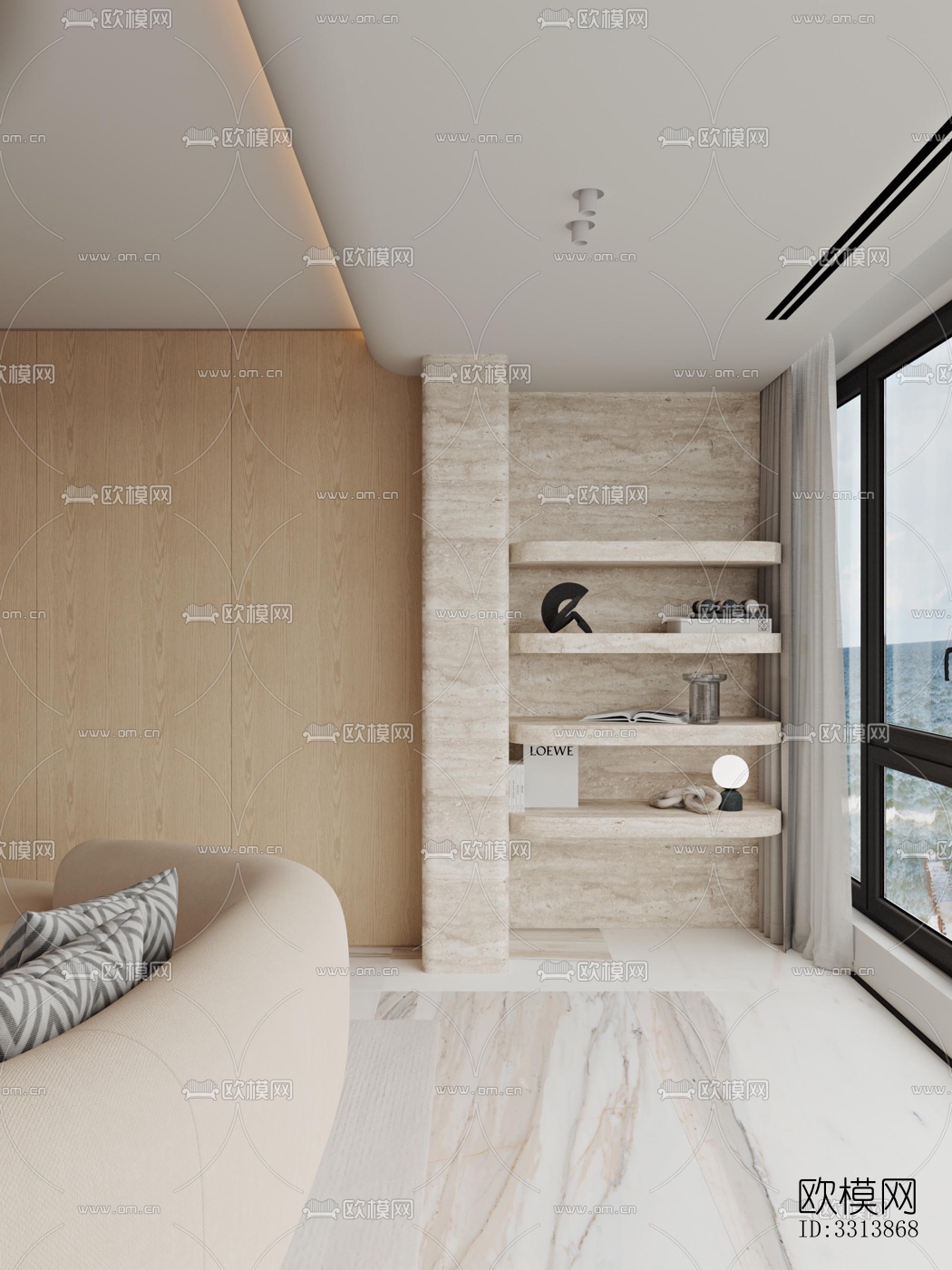 现代客餐厅效果图下载（渲染图9）