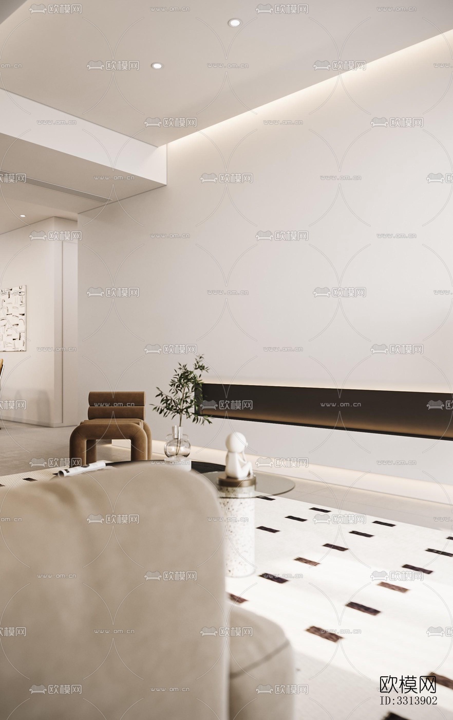 现代客餐厅效果图下载（渲染图8）