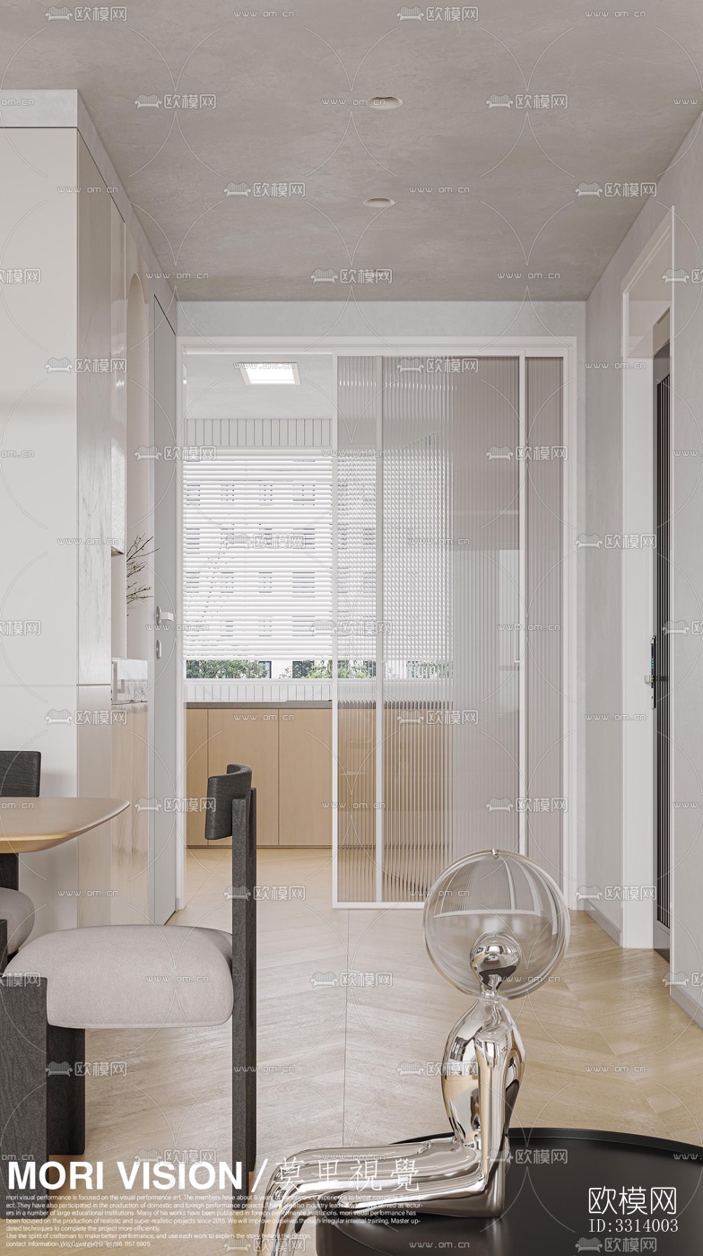 现代客餐厅效果图下载（渲染图8）