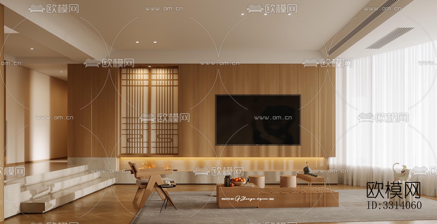 现代客餐厅效果图下载（渲染图12）