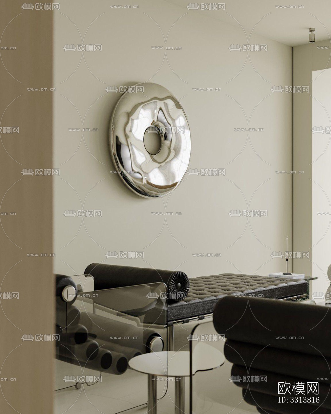 现代客餐厅效果图下载（渲染图4）