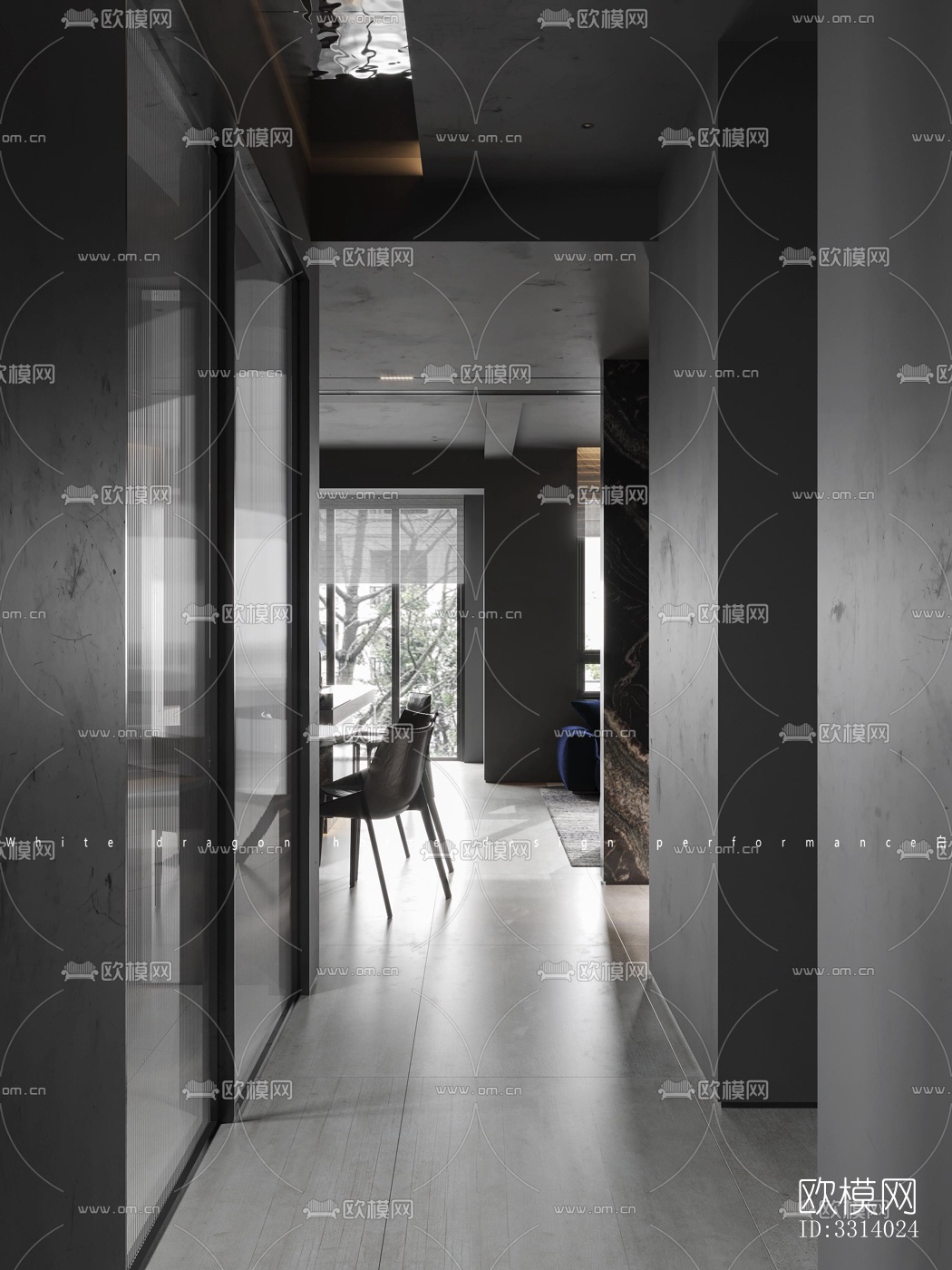 现代客餐厅效果图下载（渲染图2）