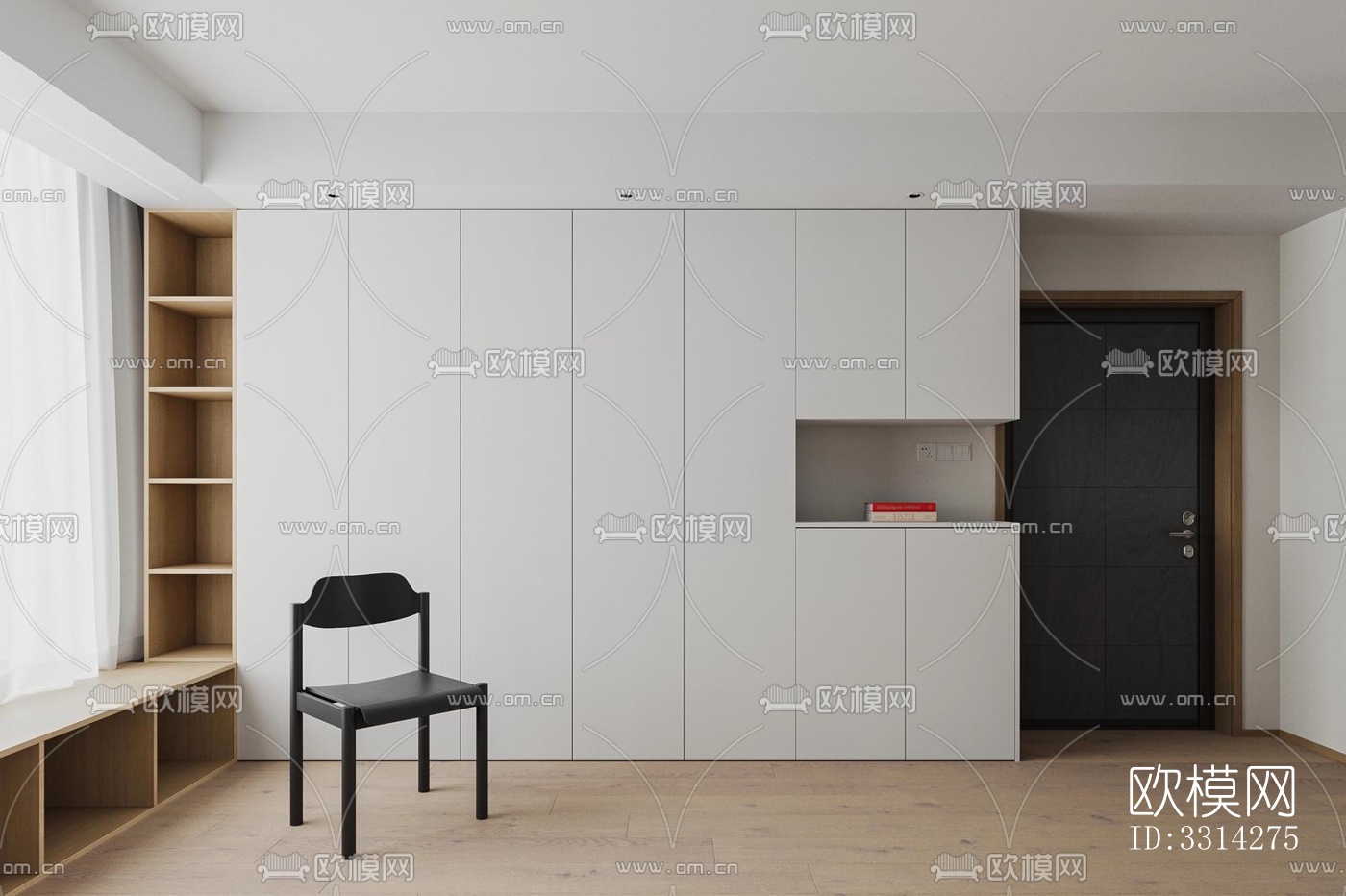 现代客餐厅效果图下载（渲染图5）