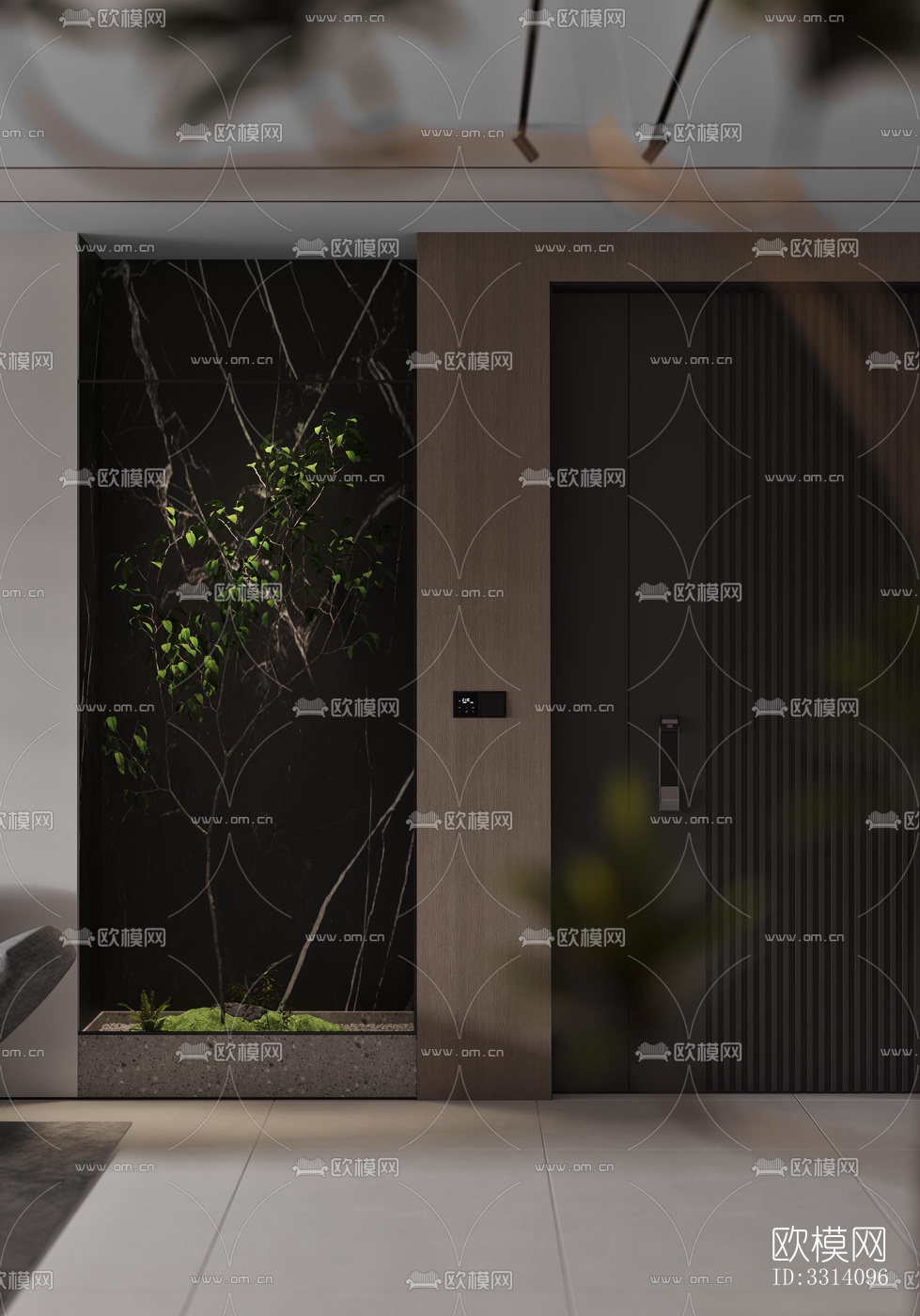 现代客餐厅效果图下载（渲染图5）