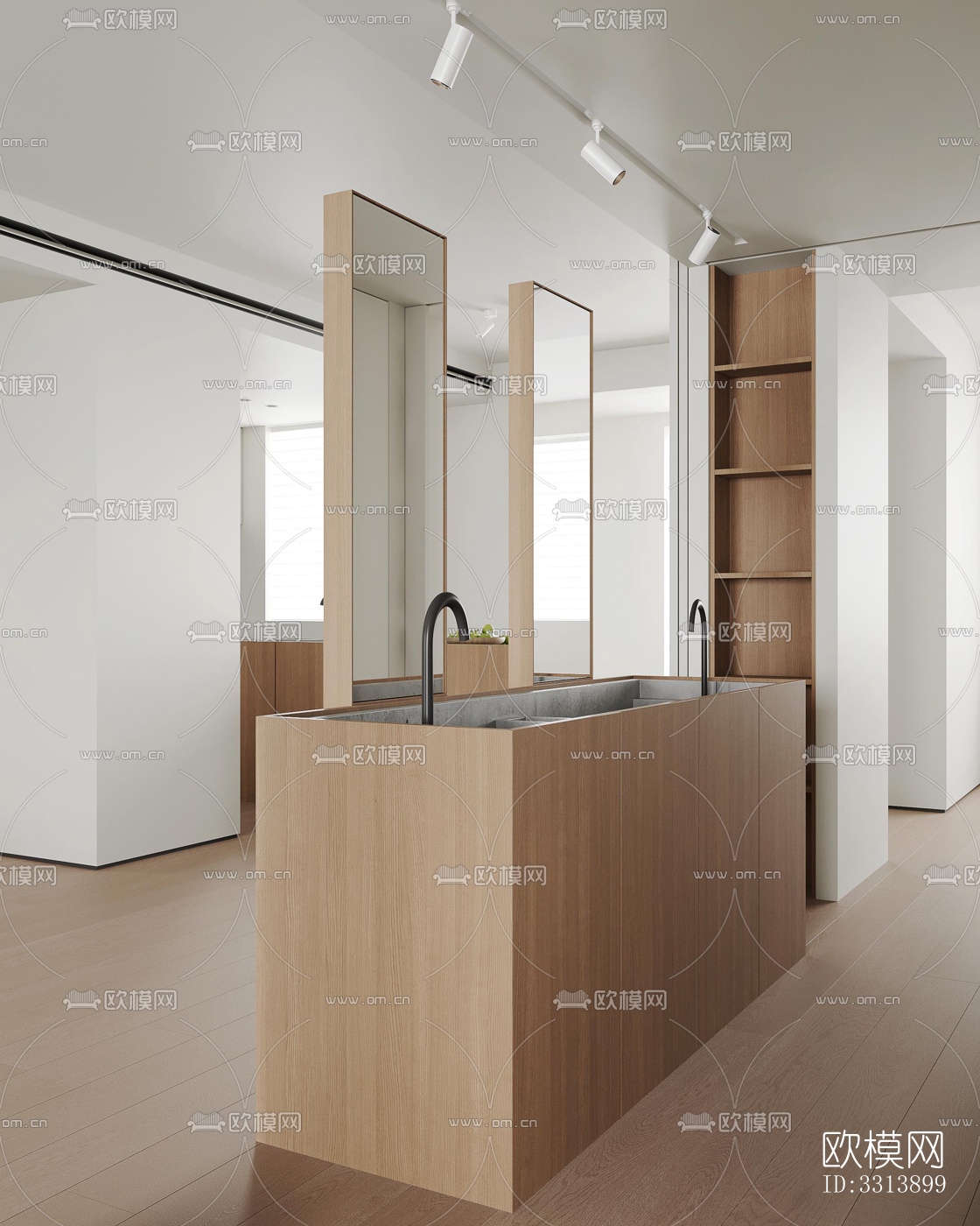 现代客餐厅效果图下载（渲染图6）