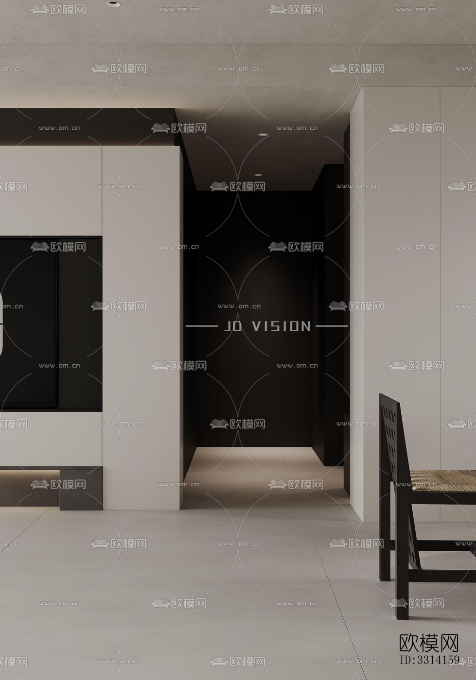 现代客餐厅效果图下载（渲染图9）