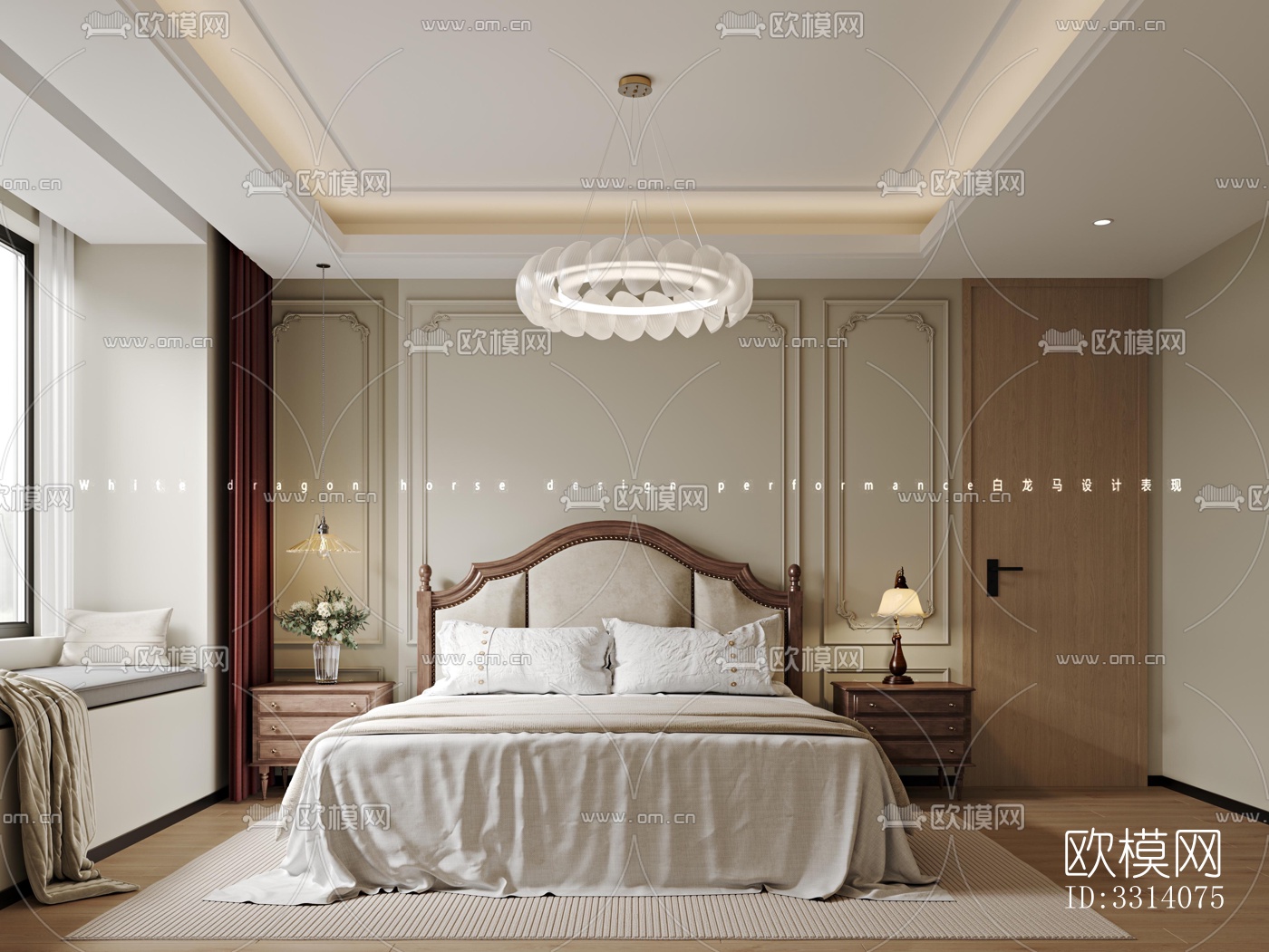 现代客餐厅效果图下载（渲染图1）