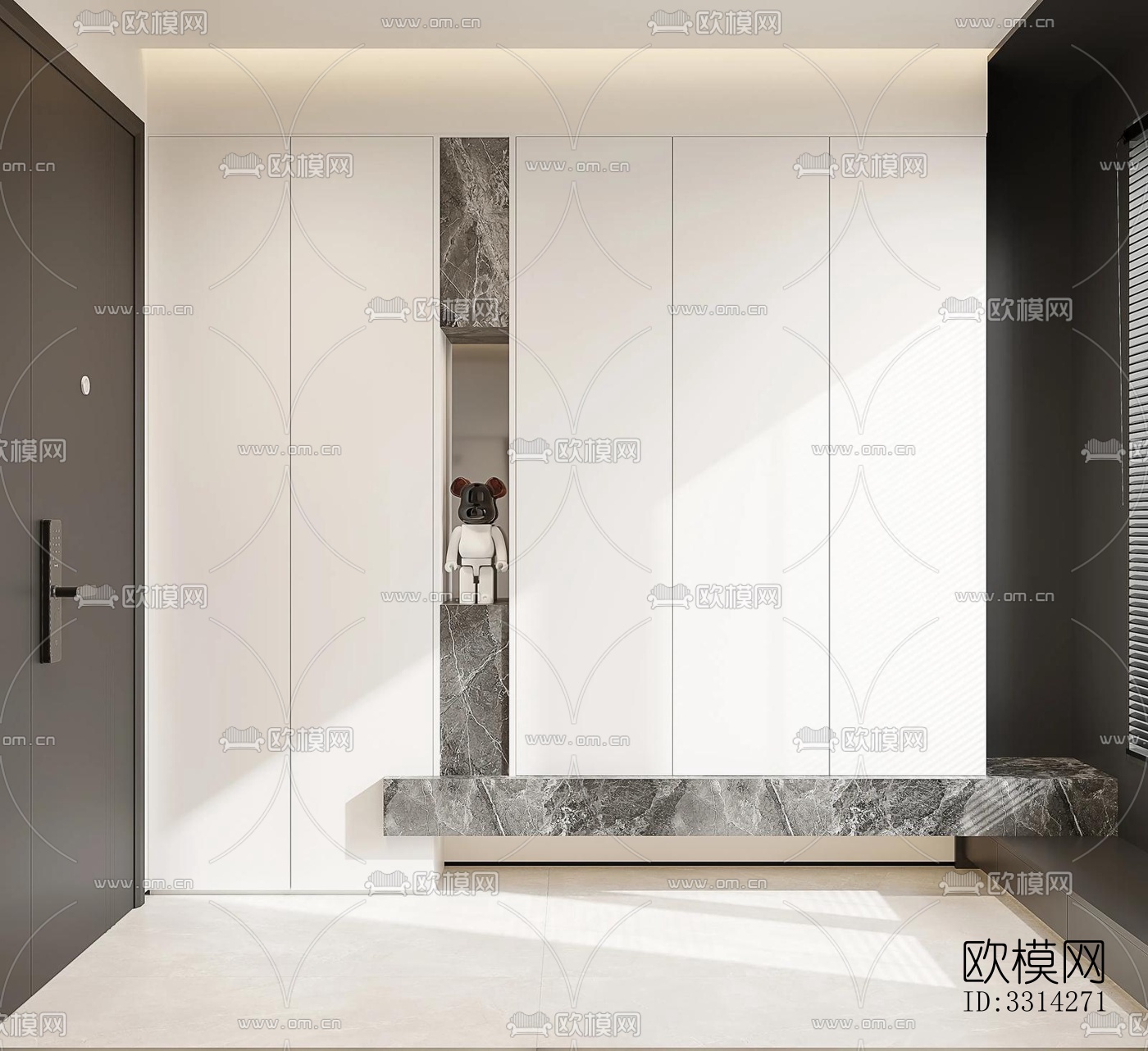 现代客餐厅效果图下载（渲染图4）