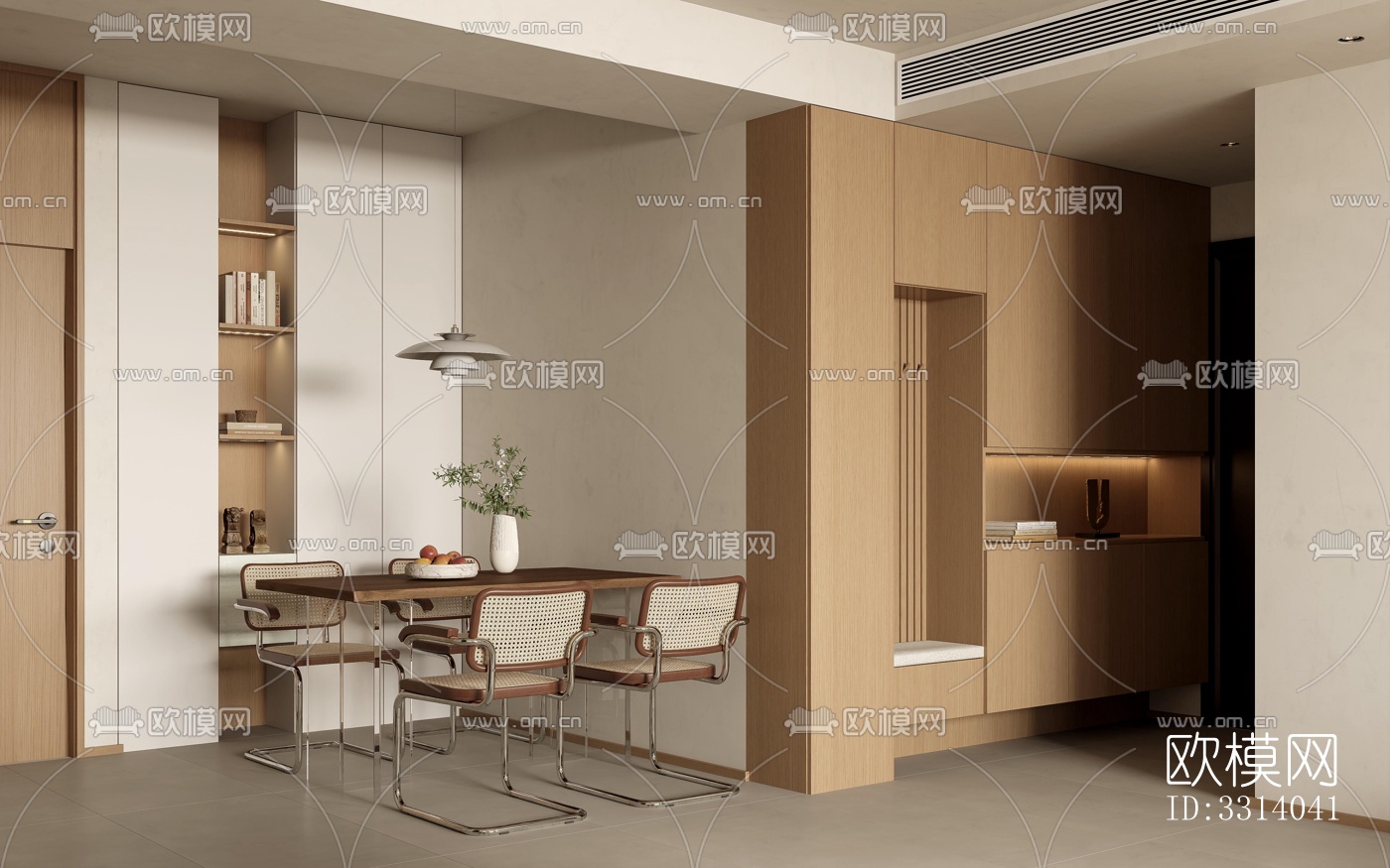 现代客餐厅效果图下载（渲染图2）