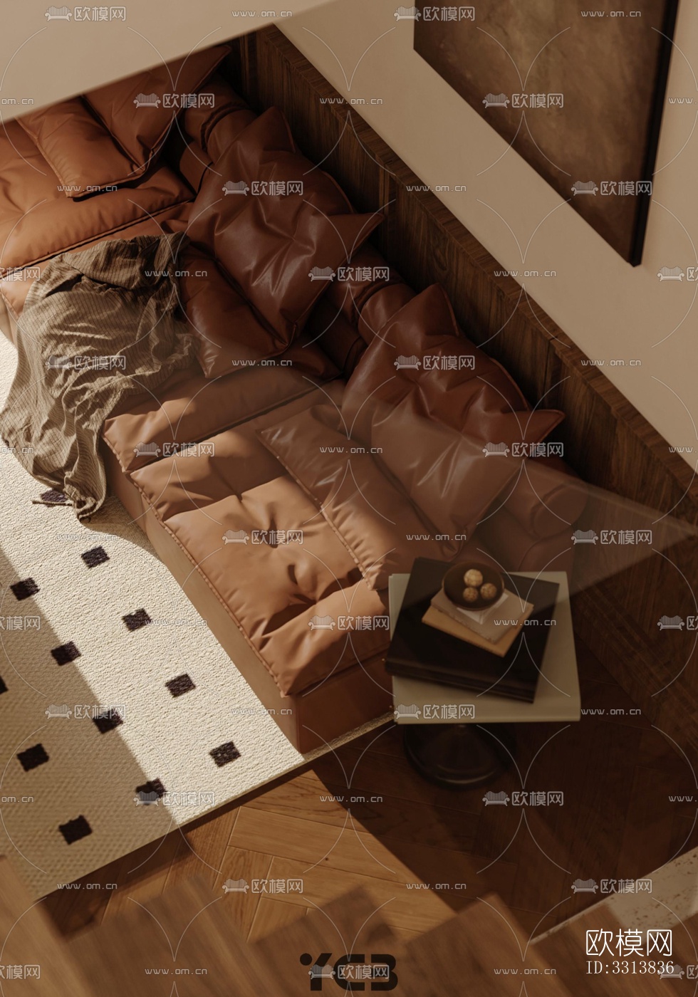 现代客餐厅效果图下载（渲染图9）