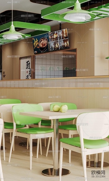 現(xiàn)代快餐店效果圖下載(渲染圖2)