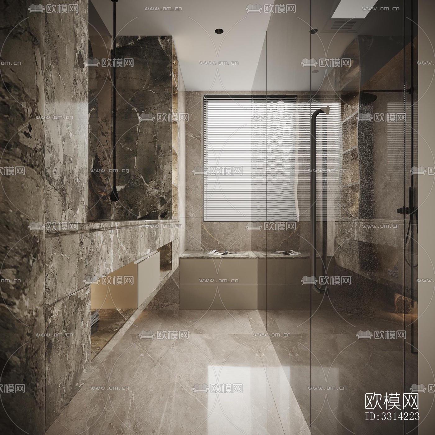 现代客餐厅效果图下载（渲染图5）