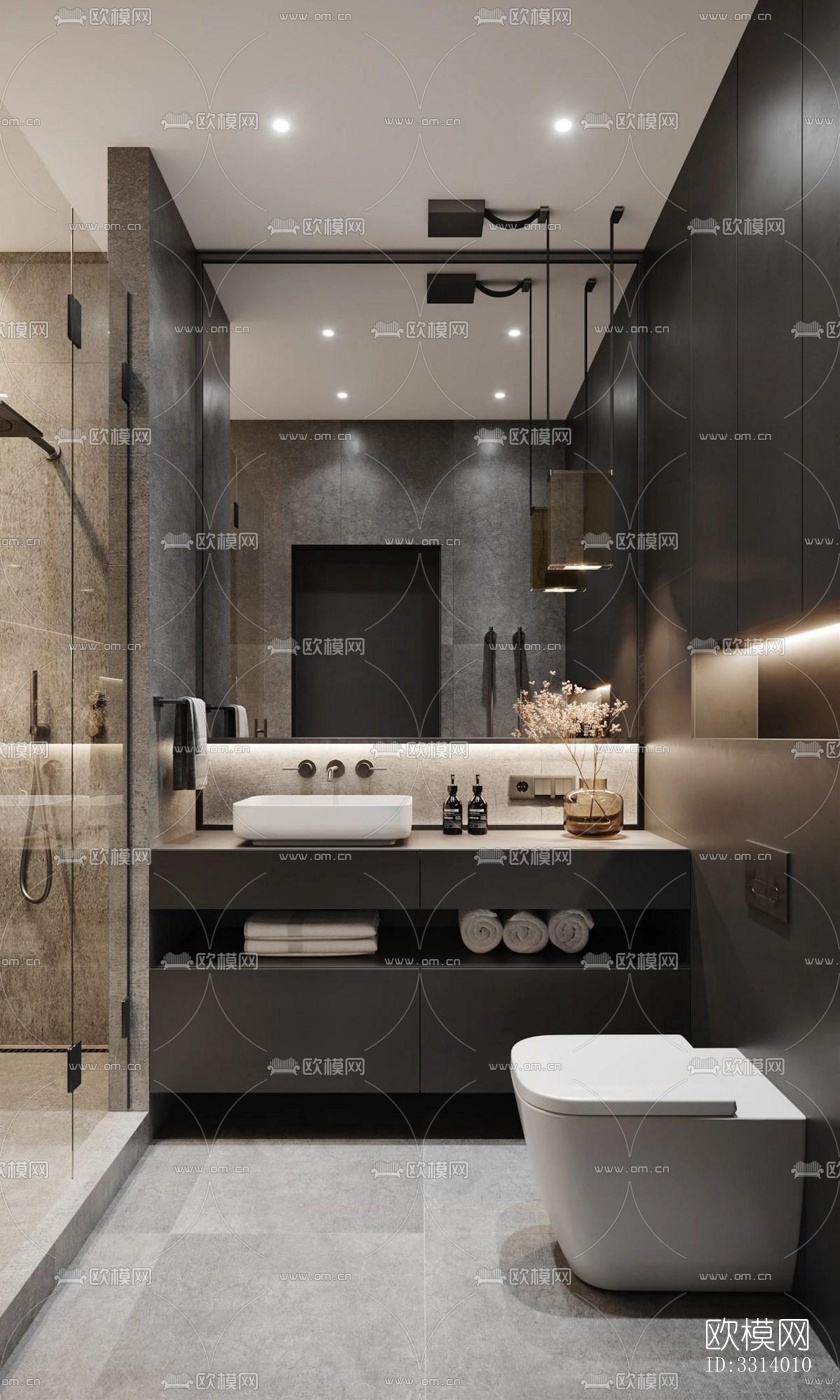 现代客餐厅效果图下载（渲染图2）