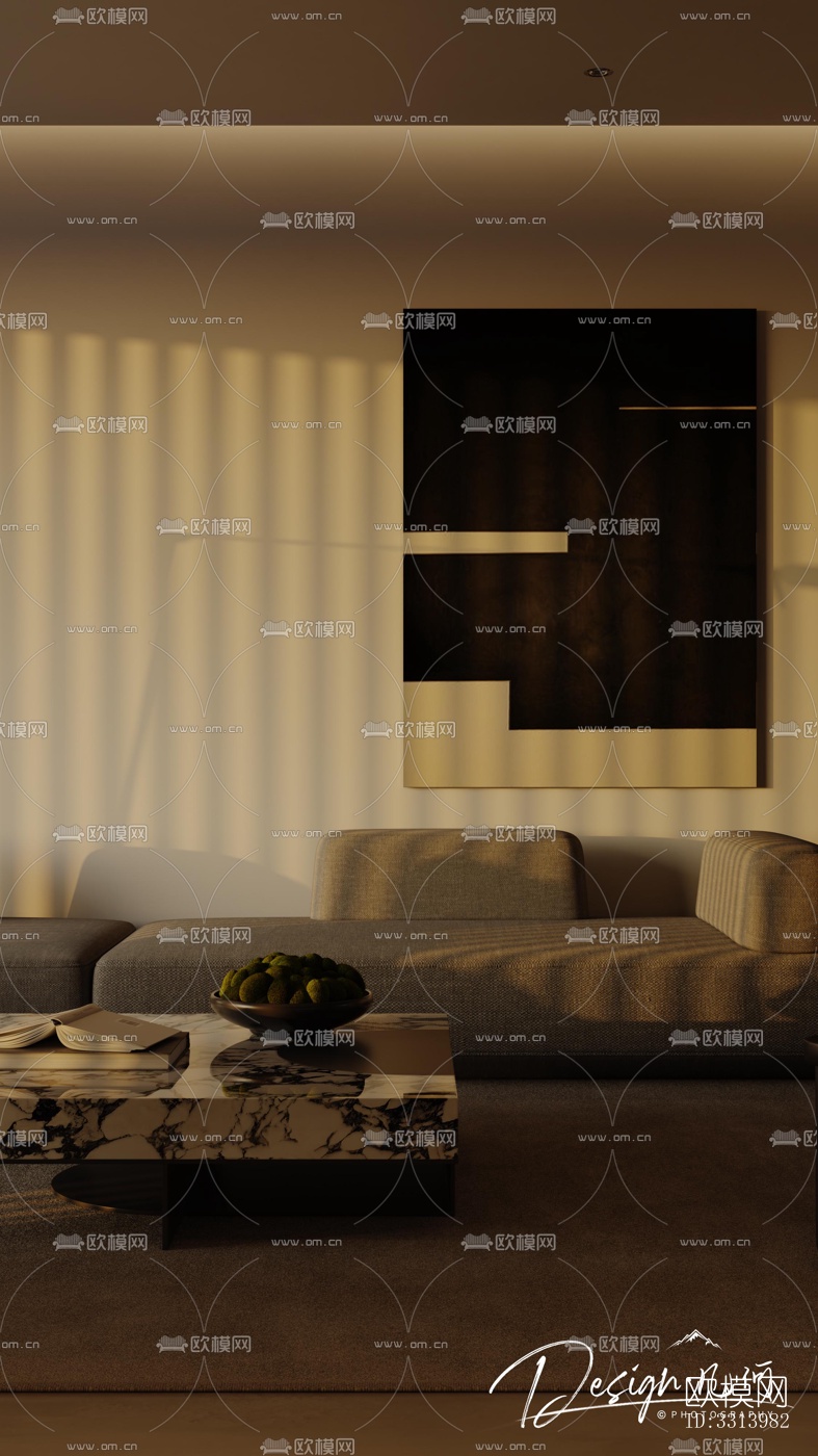 现代客餐厅效果图下载（渲染图4）