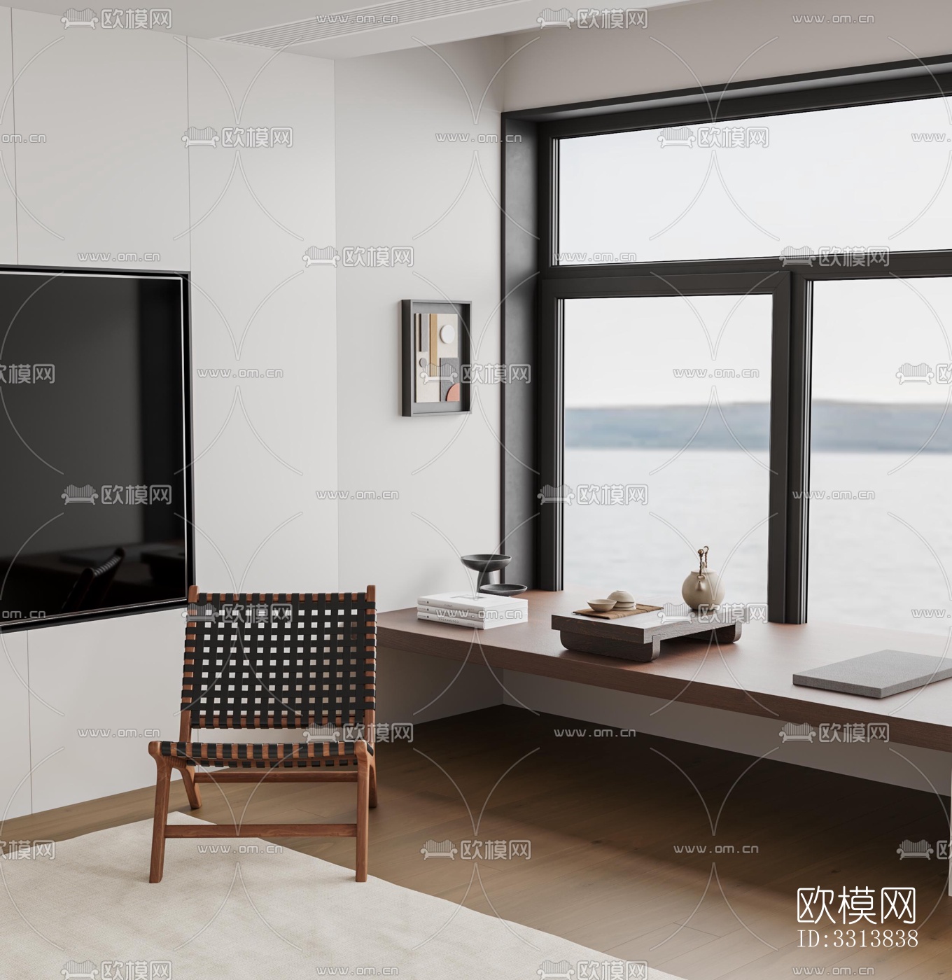 现代客餐厅效果图下载（渲染图5）