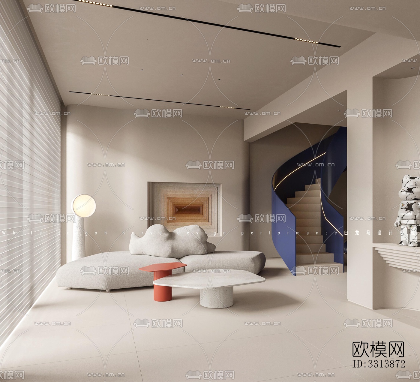 现代客餐厅效果图下载（渲染图3）