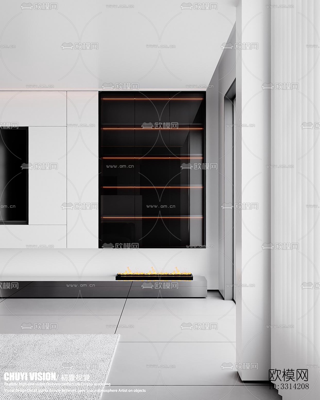 现代客餐厅效果图下载（渲染图7）