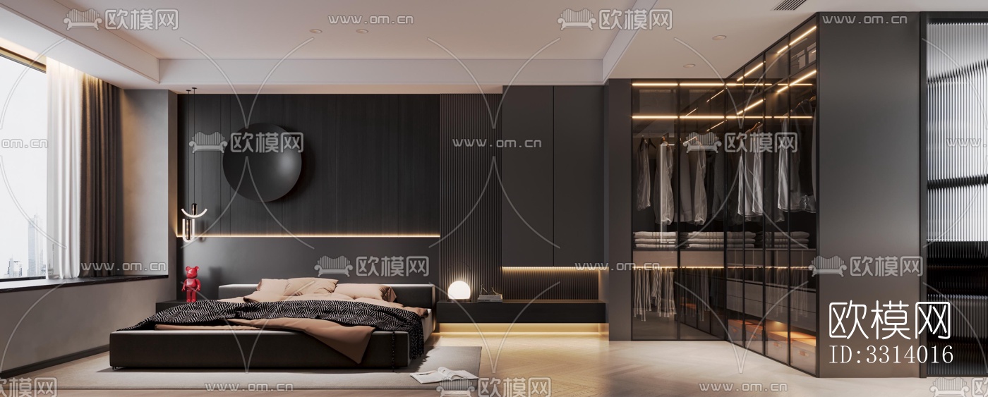 现代客餐厅效果图下载（渲染图5）